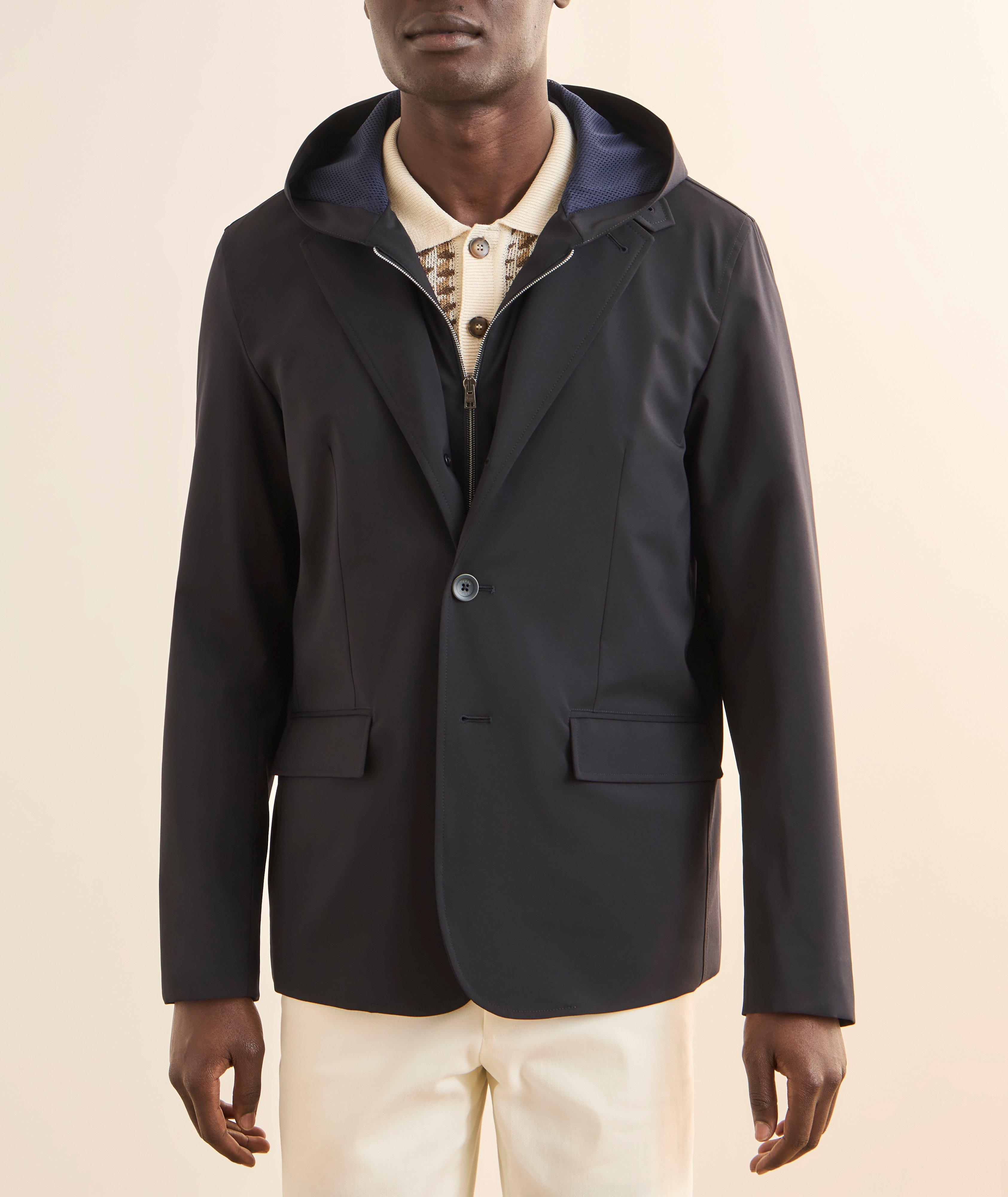 Removable Hooded Bib Wool Sport Jacket image 1