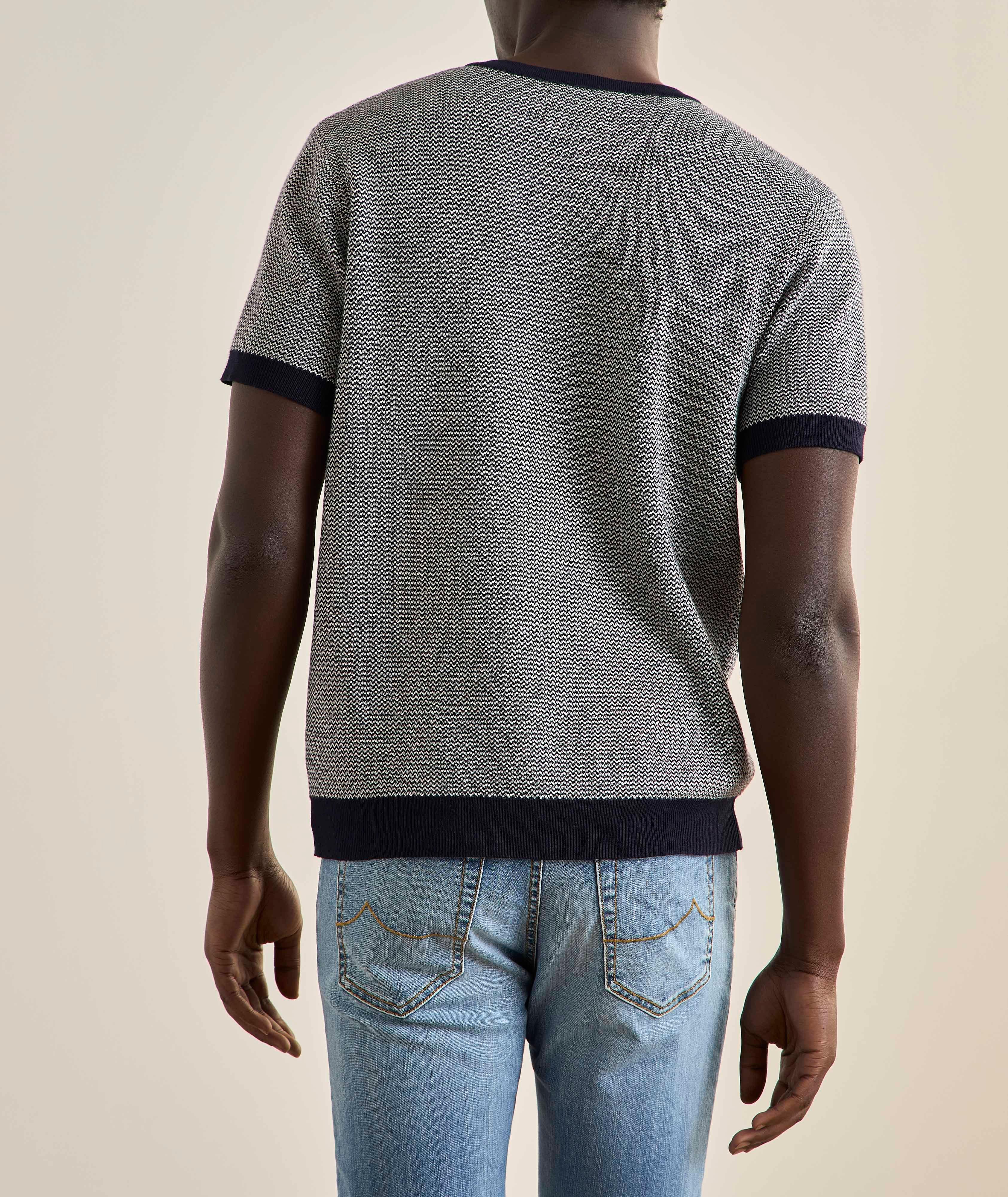 Chevron Textured Knit Henley  image 2