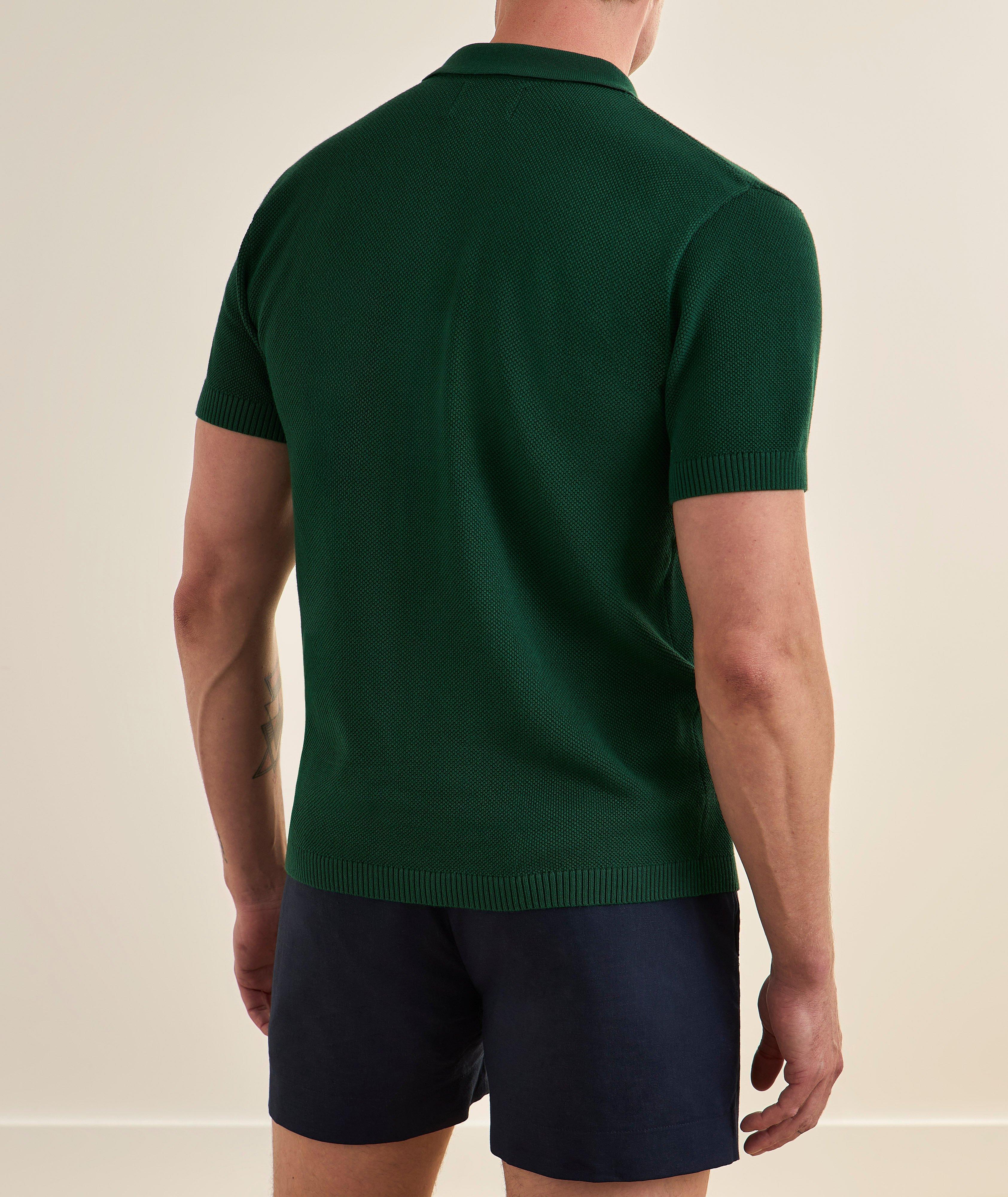 Textured Knit Polo Shirt image 2