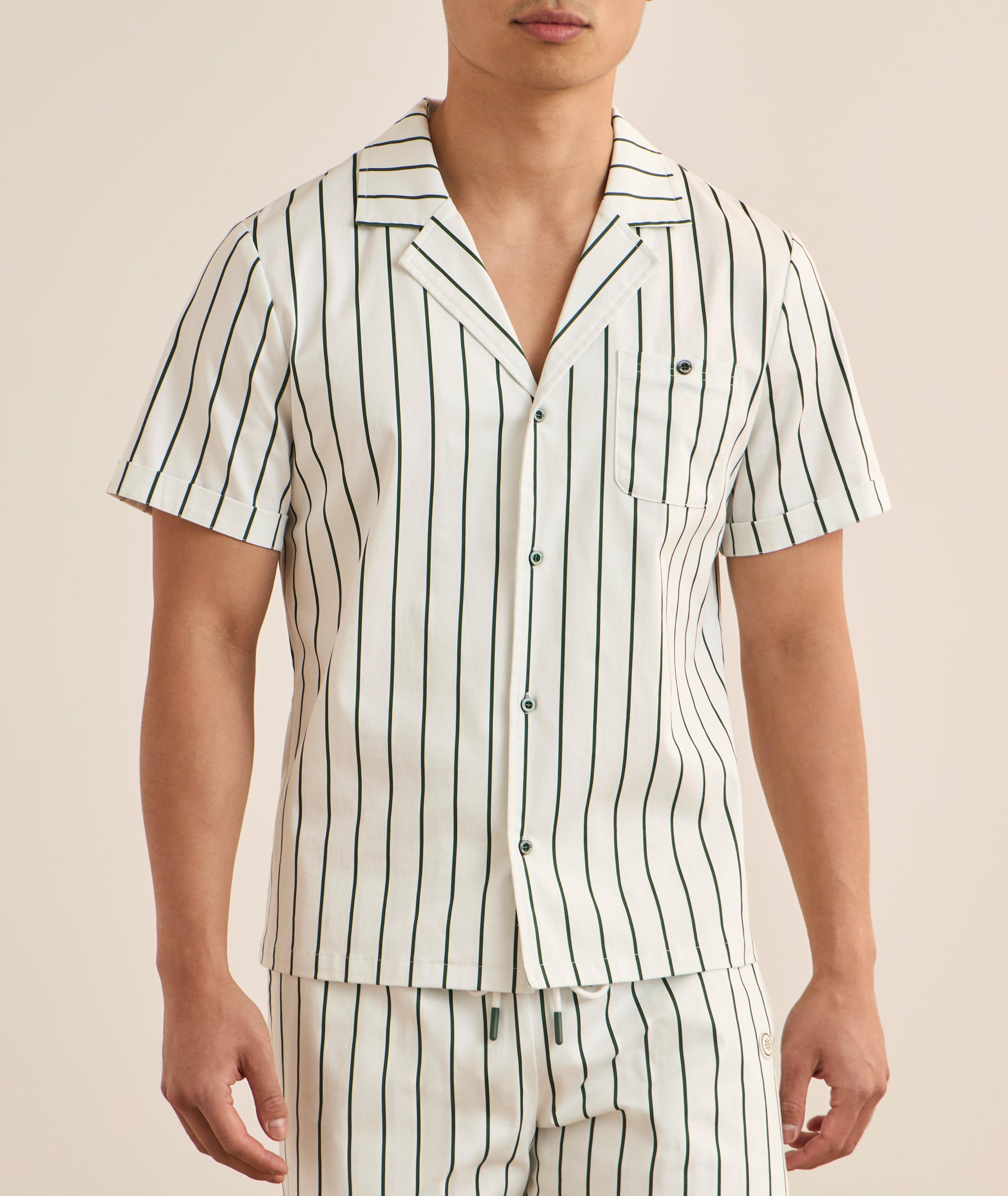 Striped Cotton Camp Shirt image 1