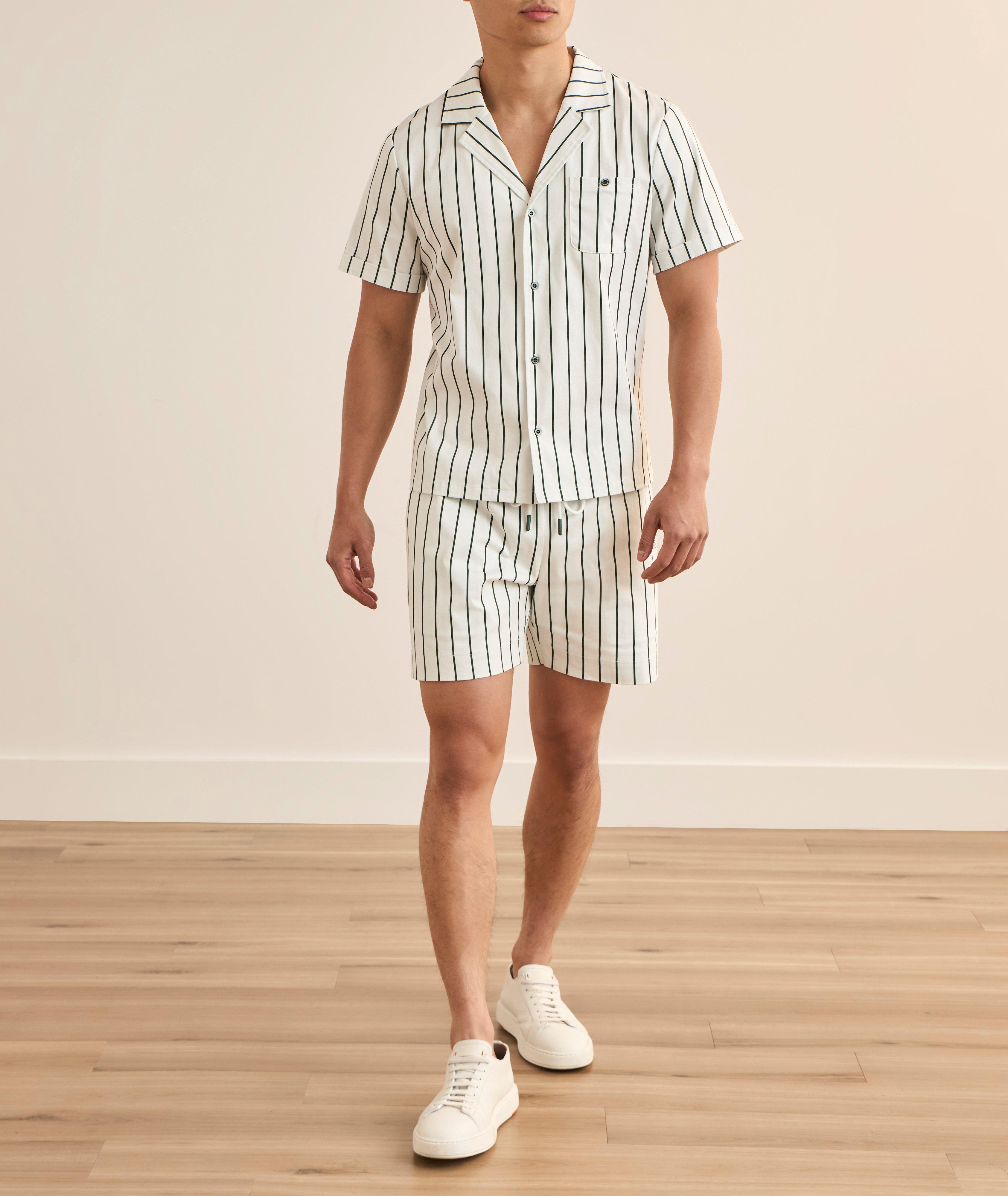 Striped Cotton Camp Shirt image 4