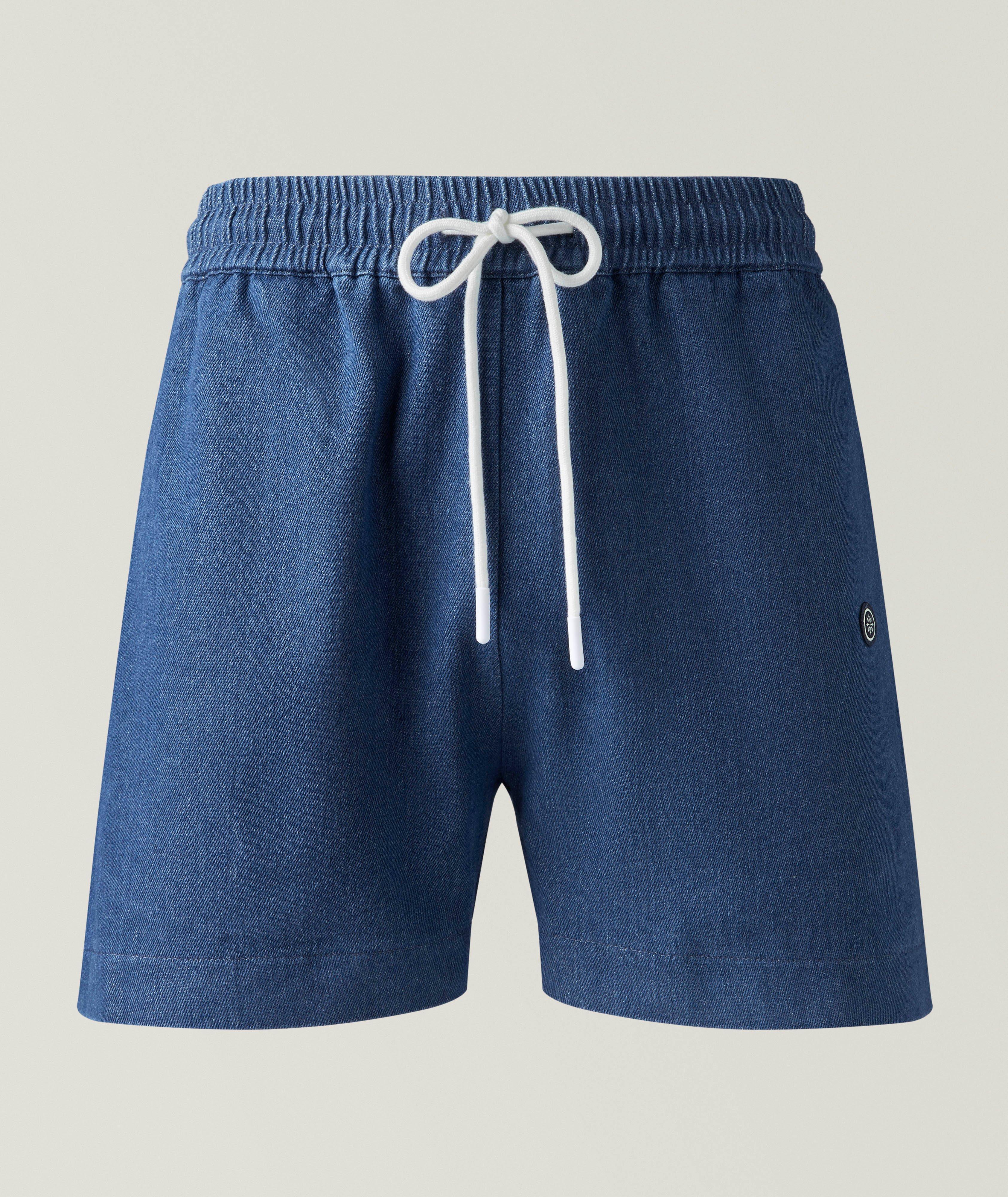 Denim Drawstring Shorts image 0
