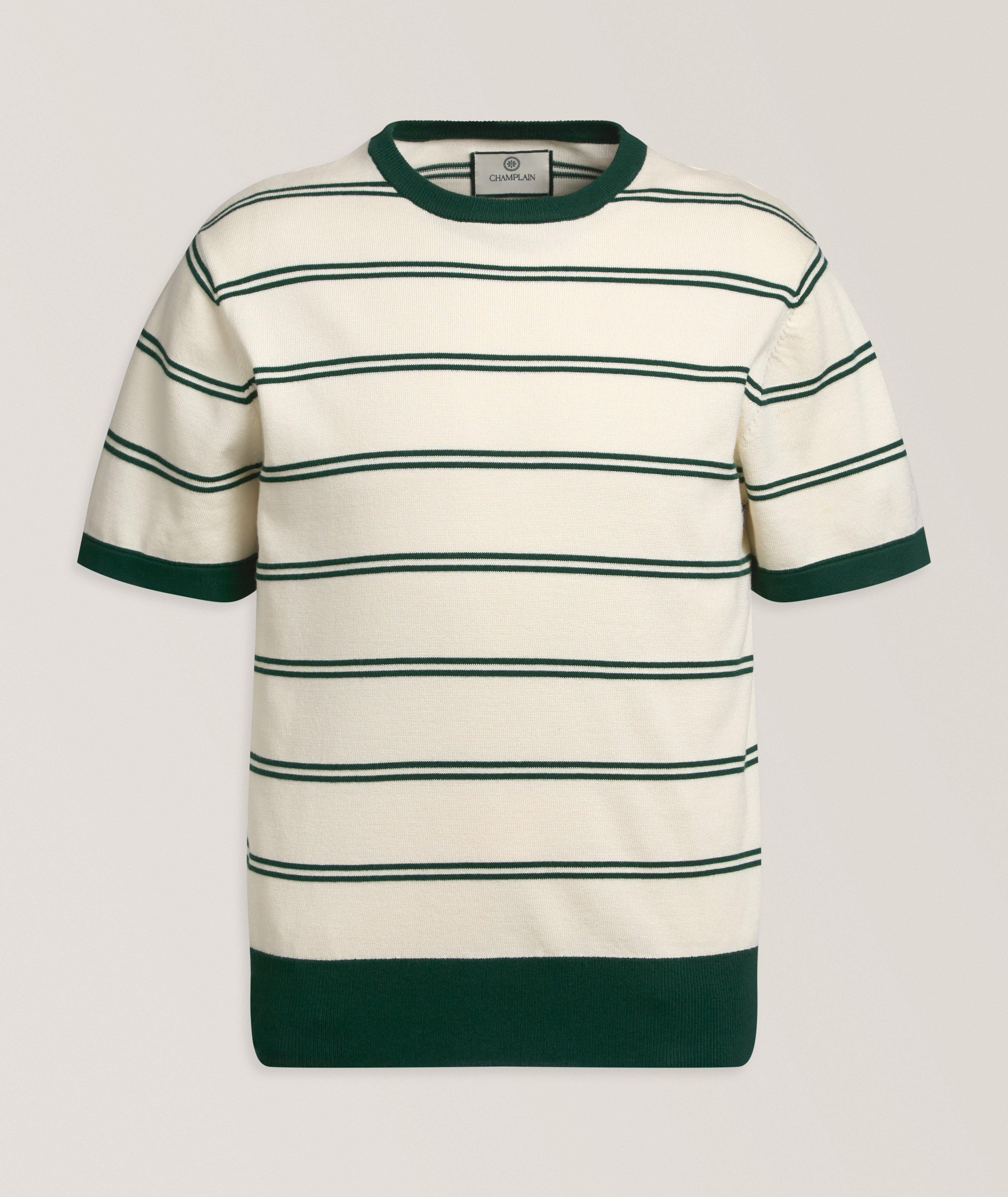 Champlain T-shirt tricot encolure ronde rayé