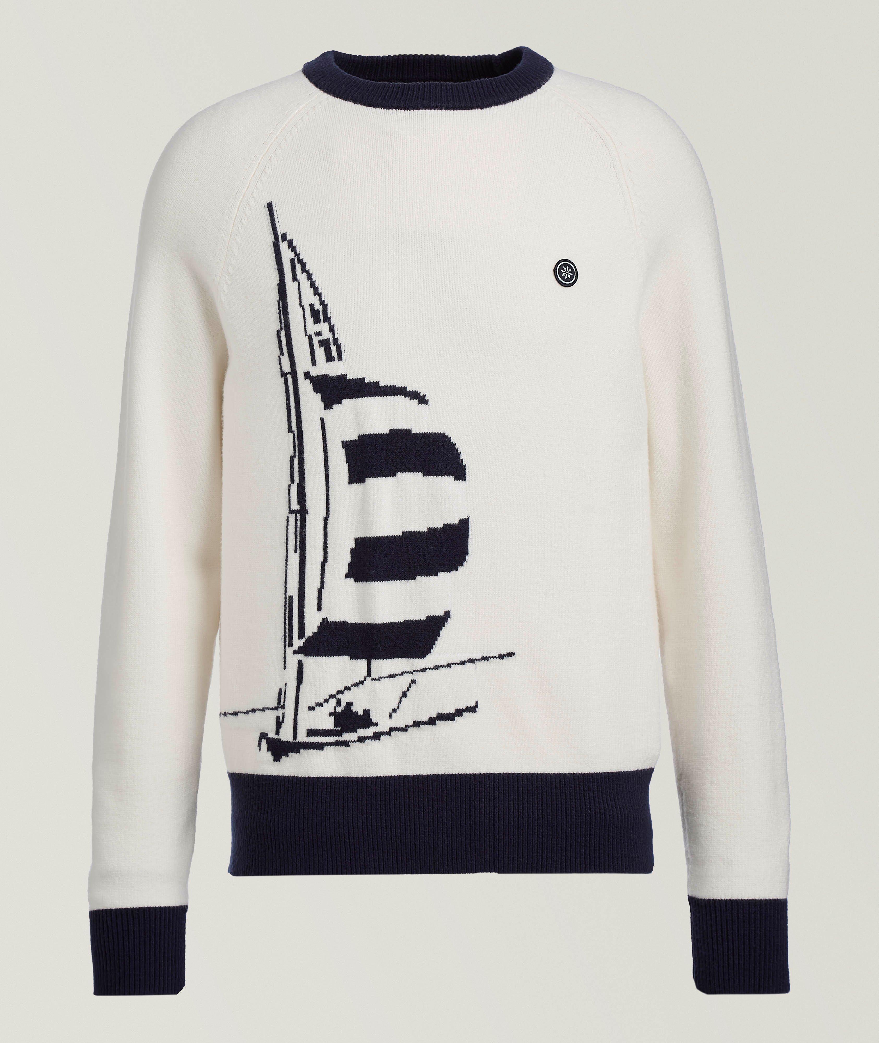 Champlain Sailboat Raglan Knit Sweater