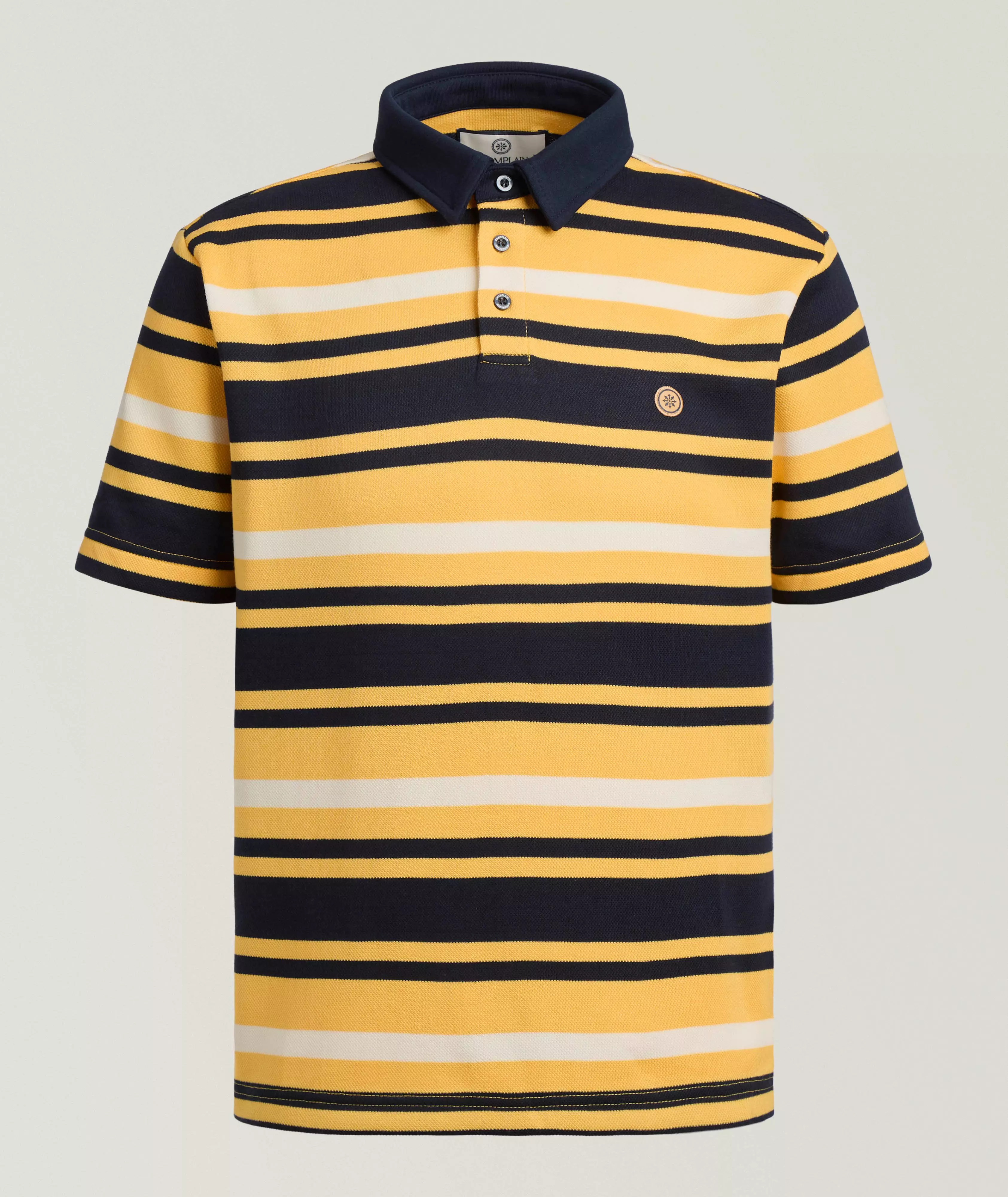 Champlain Striped Cotton 90s Polo Shirt