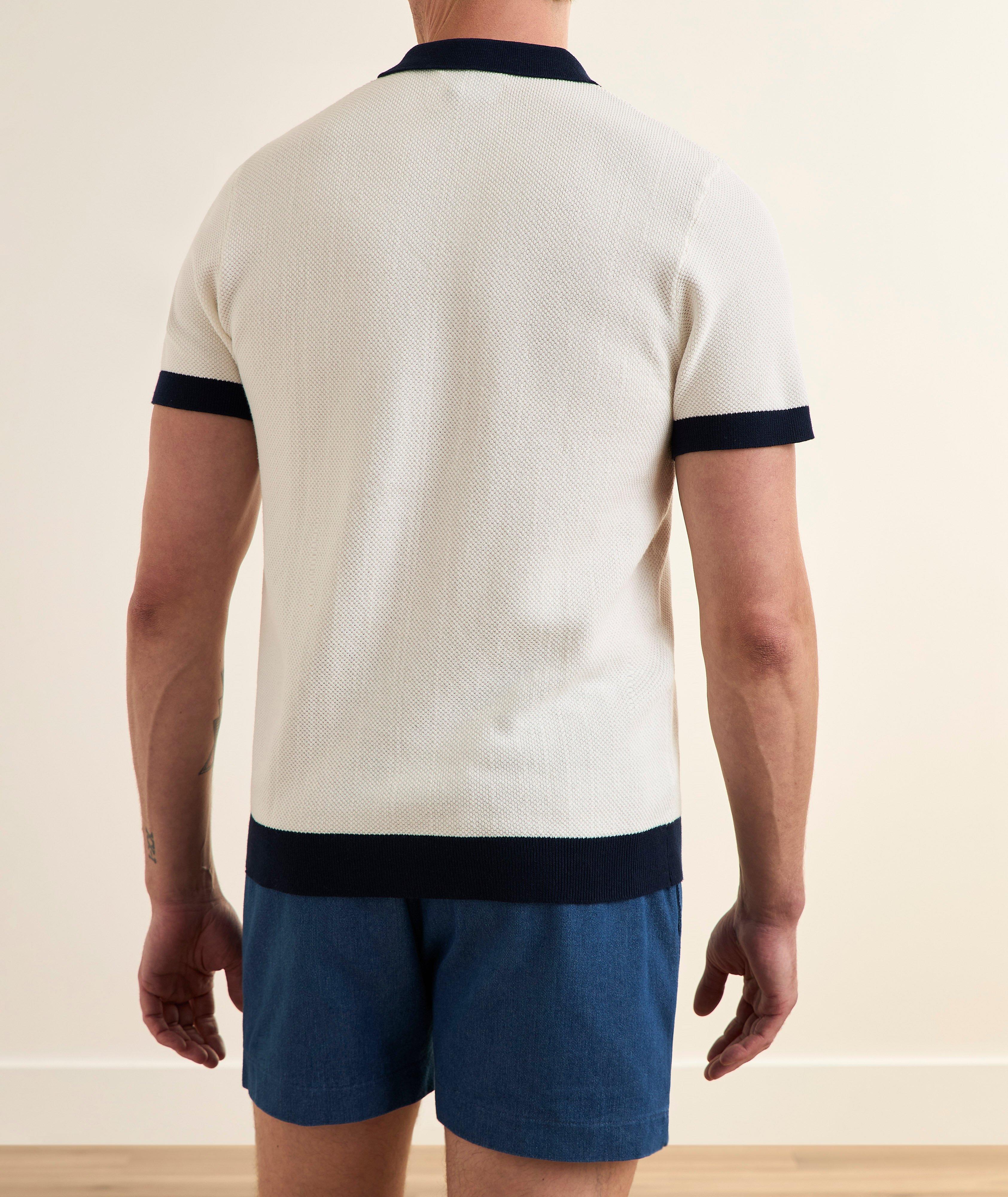 Colourblock Knit Polo Shirt image 2