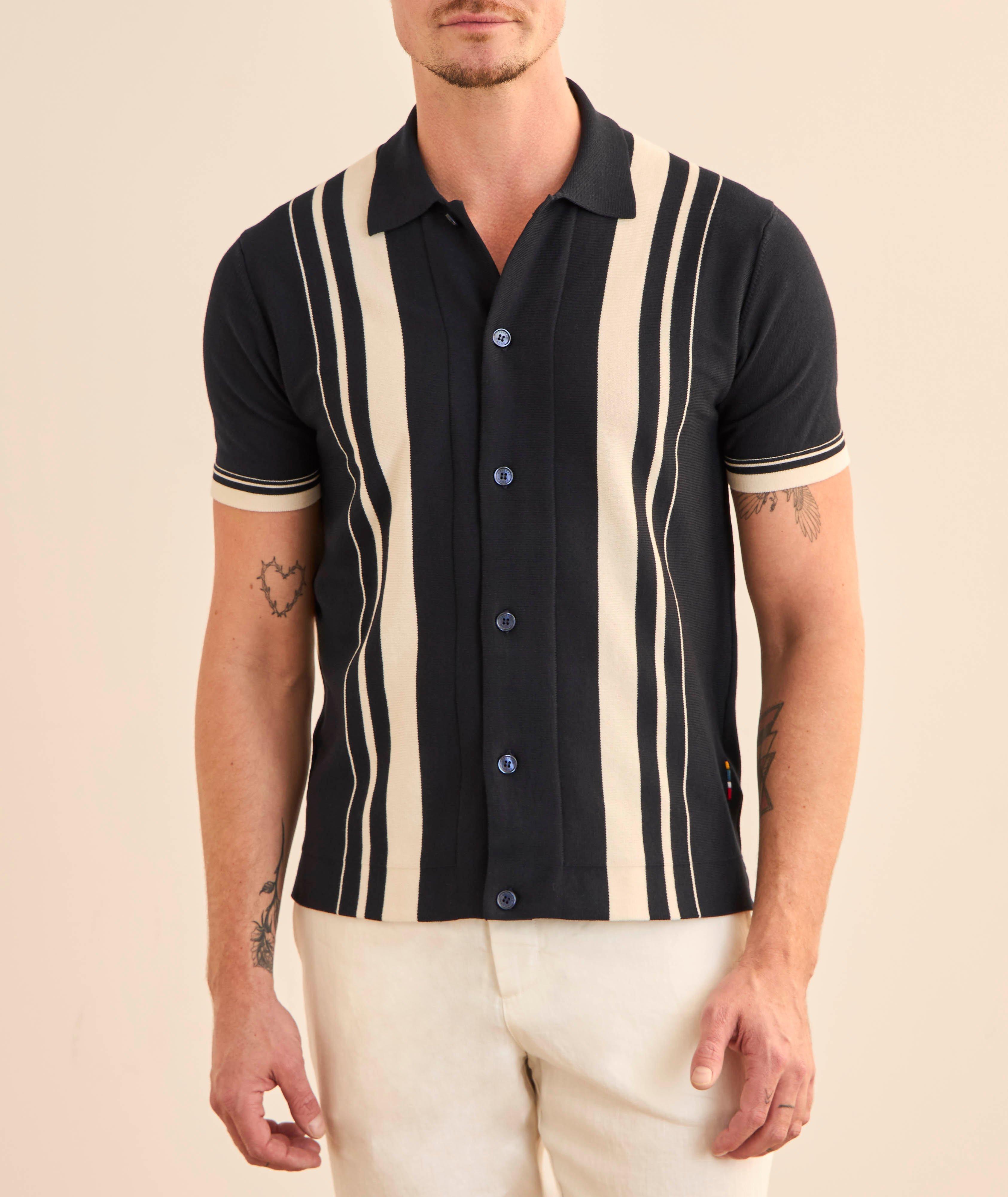 Tiernan Striped Cotton Knit Shirt  image 1