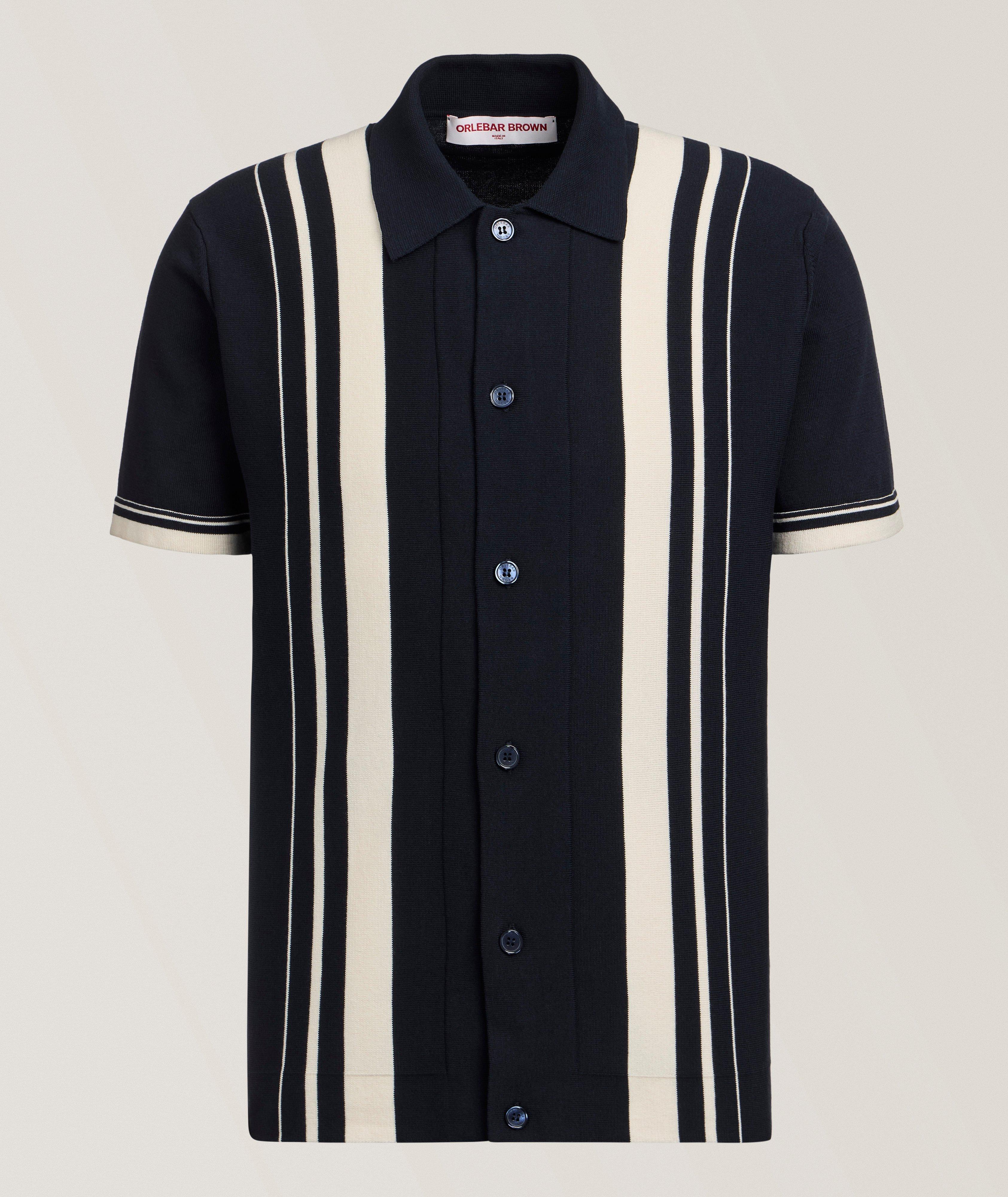 Tiernan Striped Cotton Knit Shirt  image 0