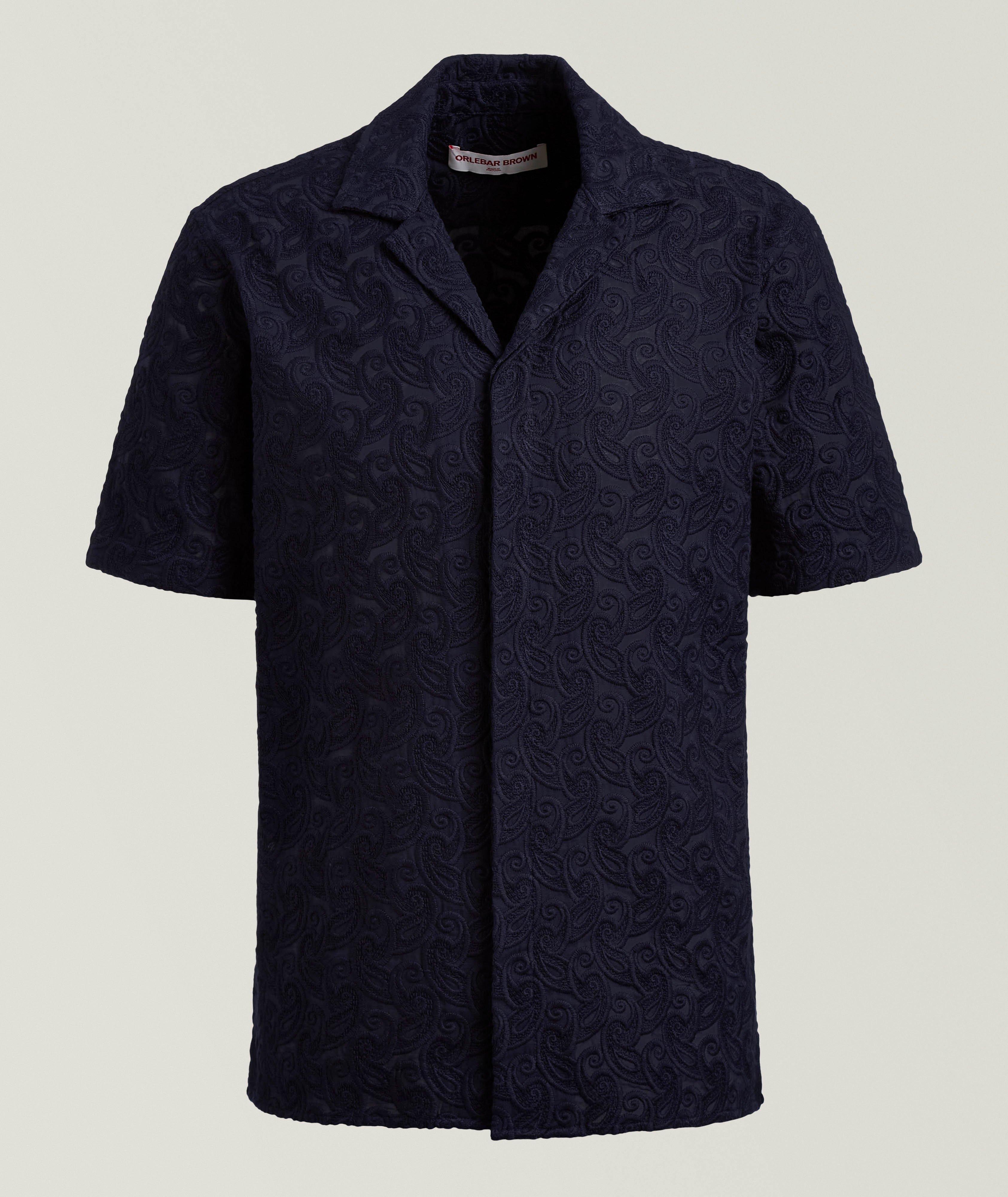 Orlebar Brown Chemise camp brodée paisley Maitan