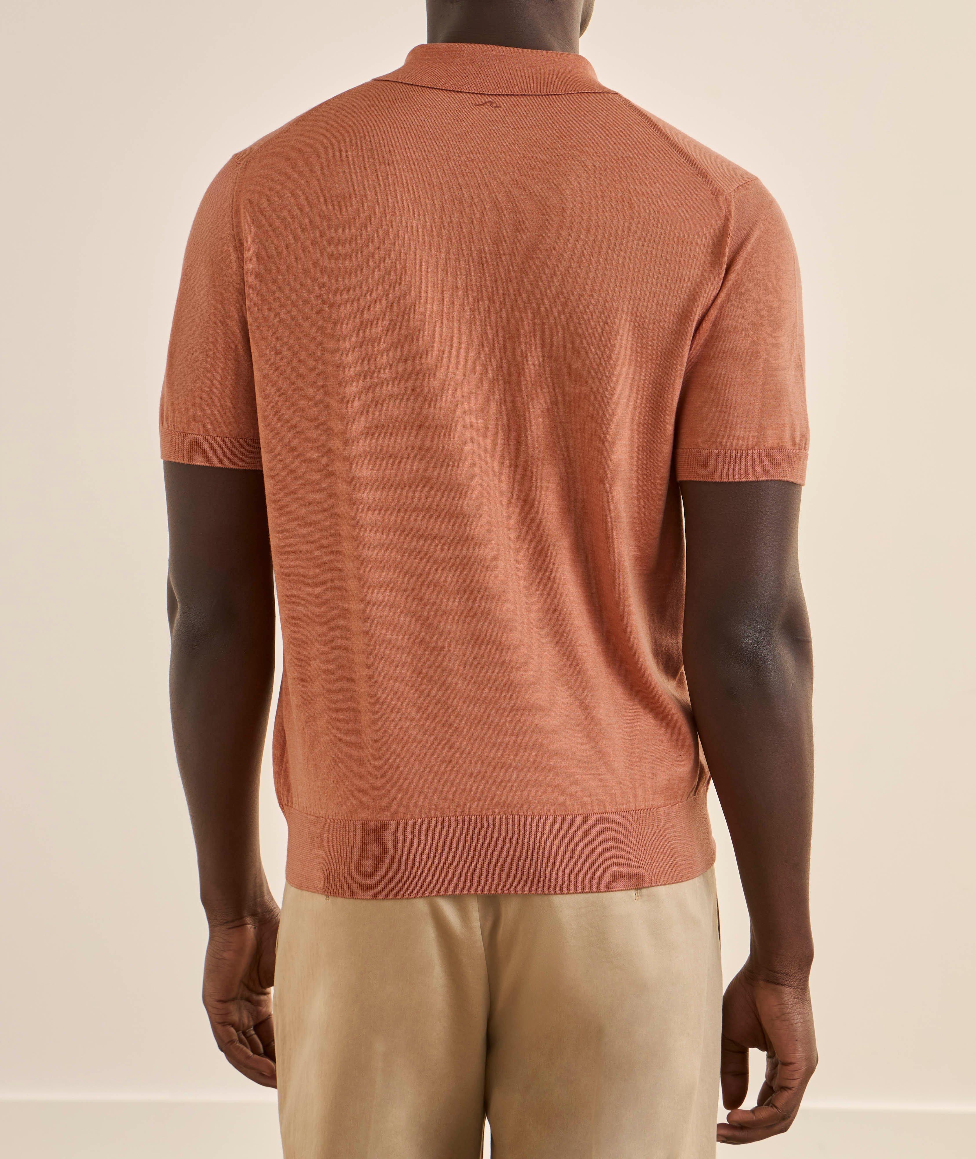 Polo laine-soie vierge col Johnny image 2