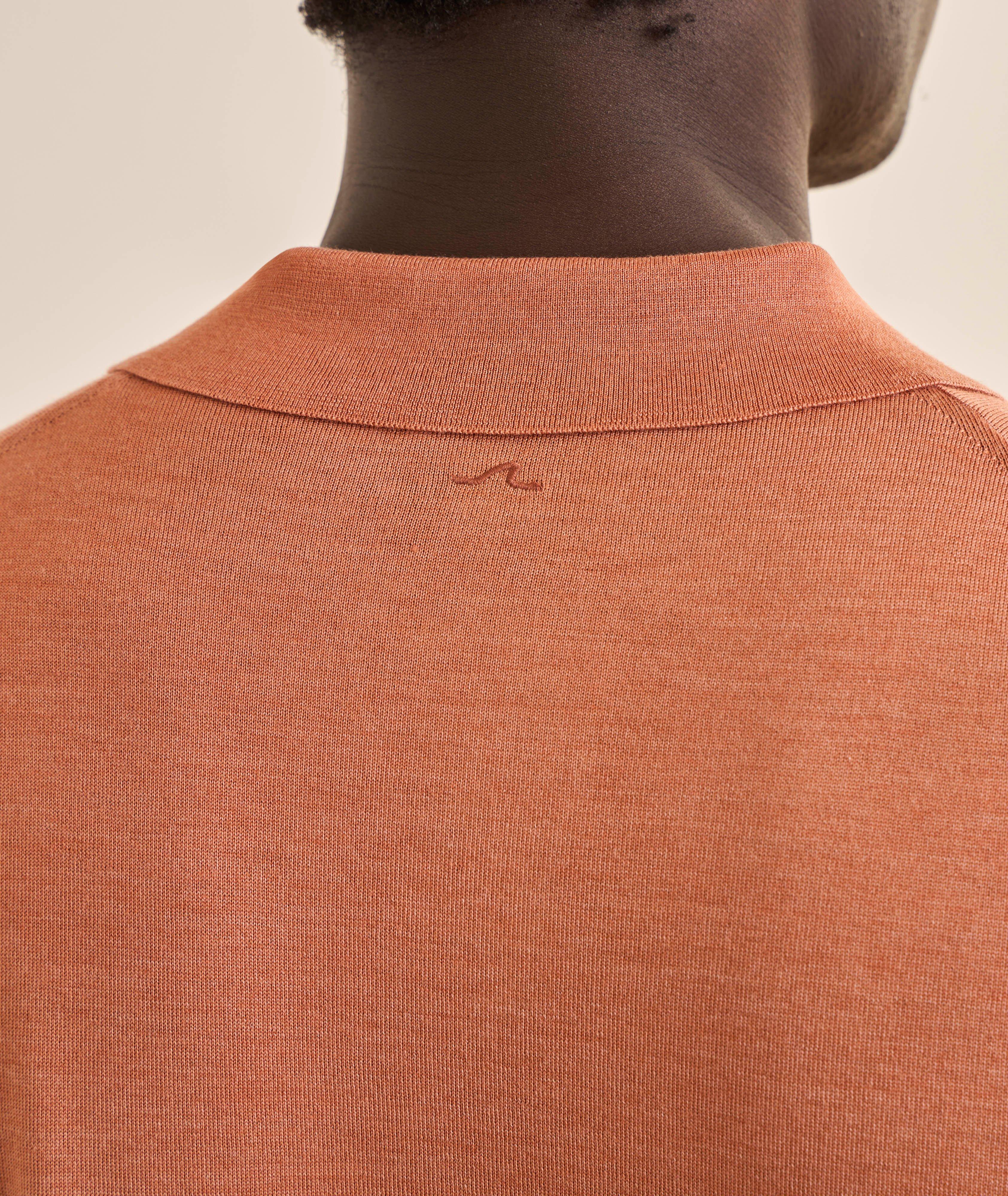 Polo laine-soie vierge col Johnny image 3