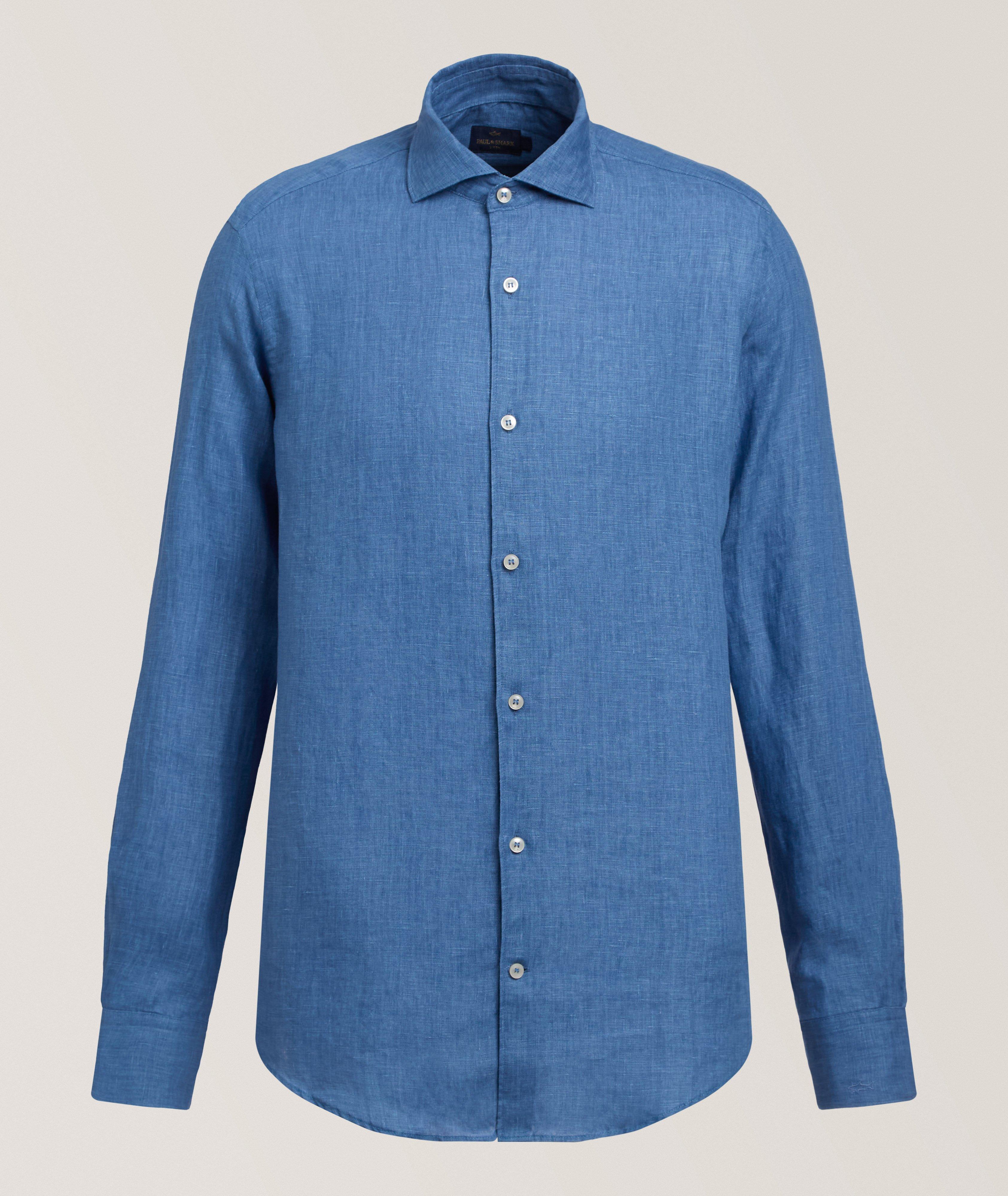 PS BLU LNEN SHRT image 0