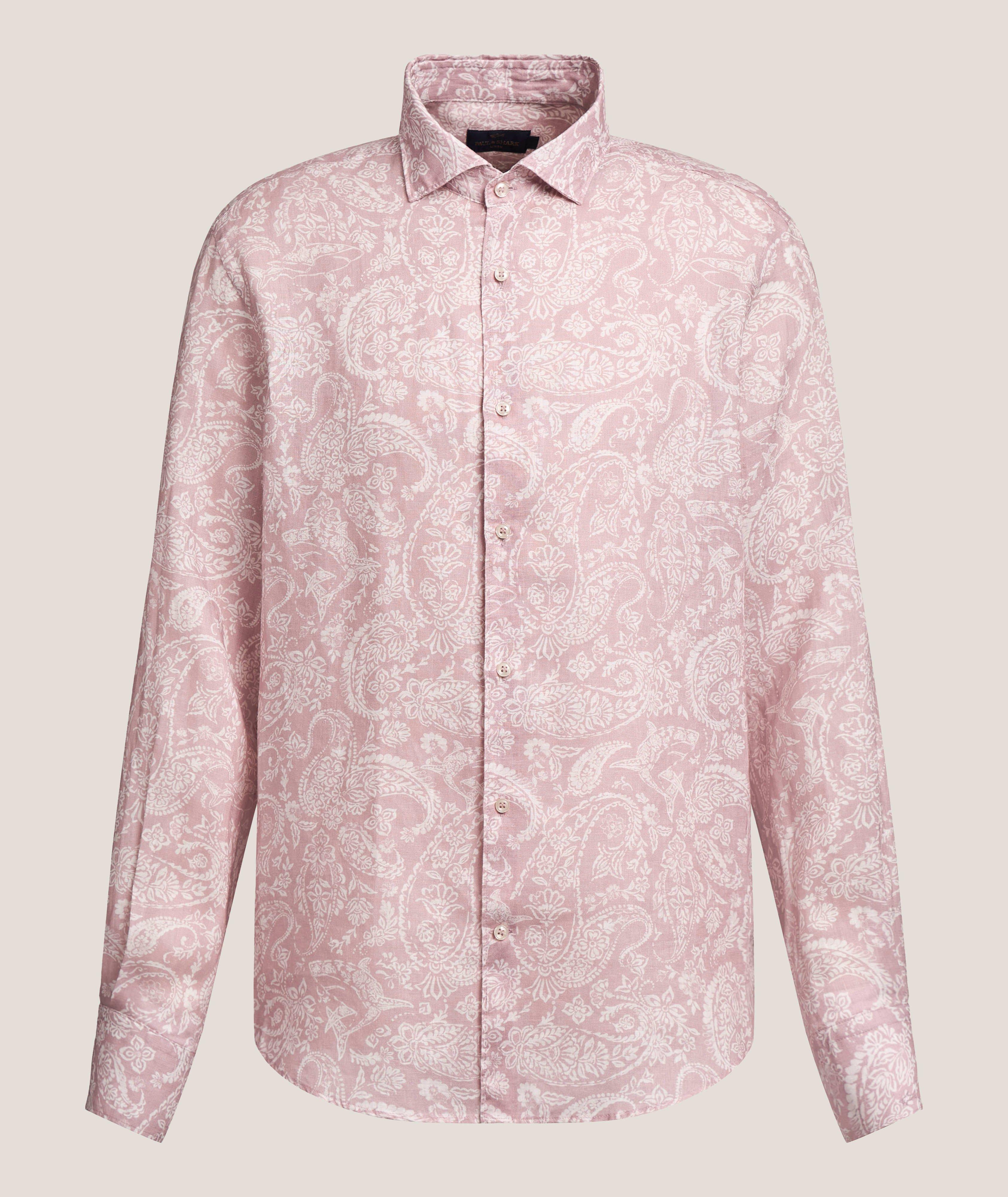 Chemise lin motif paisley image 0
