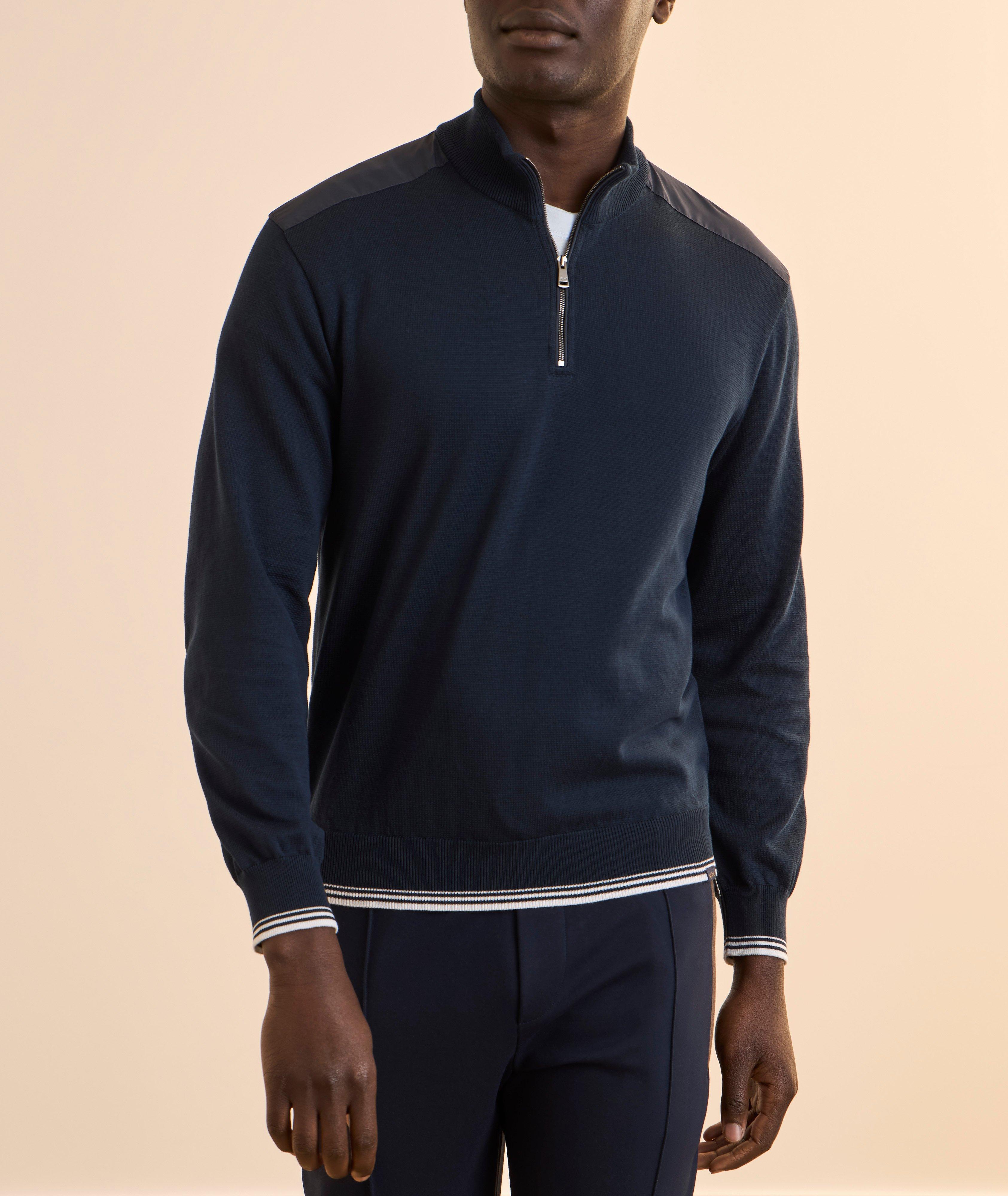 Piuma Cotton Quarter-Zip Sweater  image 1