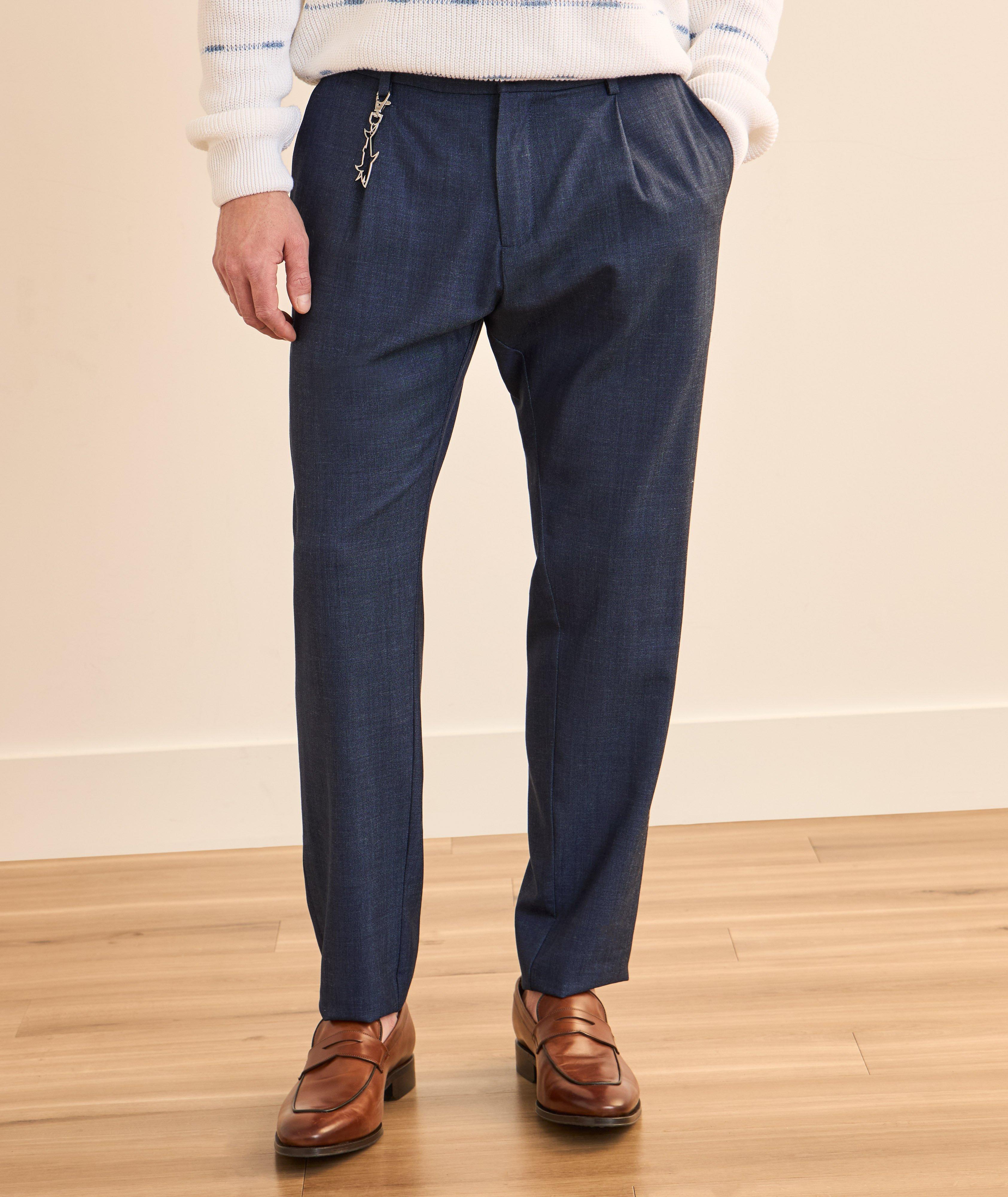 Pantalon mélange laine vierge extensible image 2