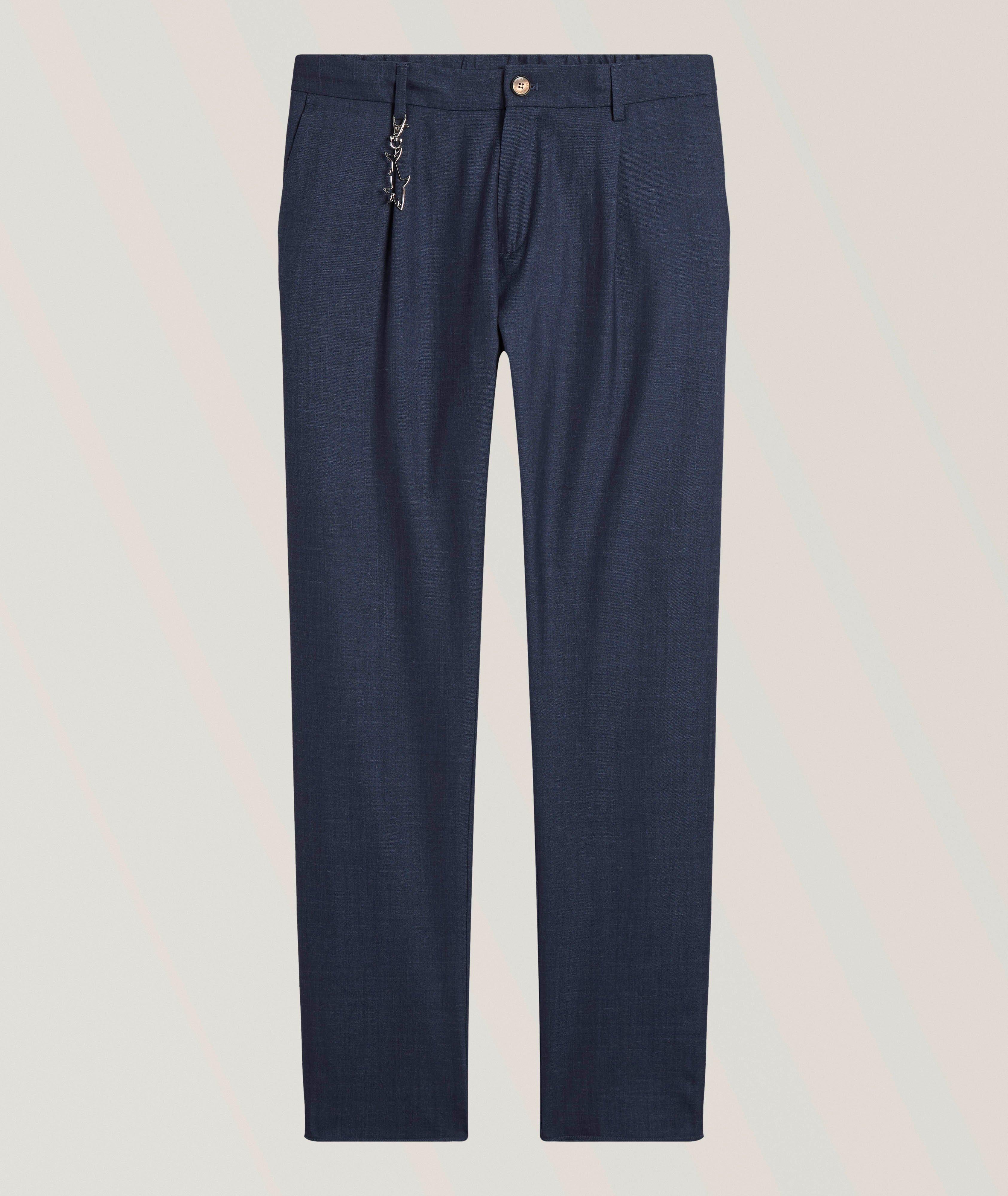 Stretch Virgin Wool-Blend Trousers image 0