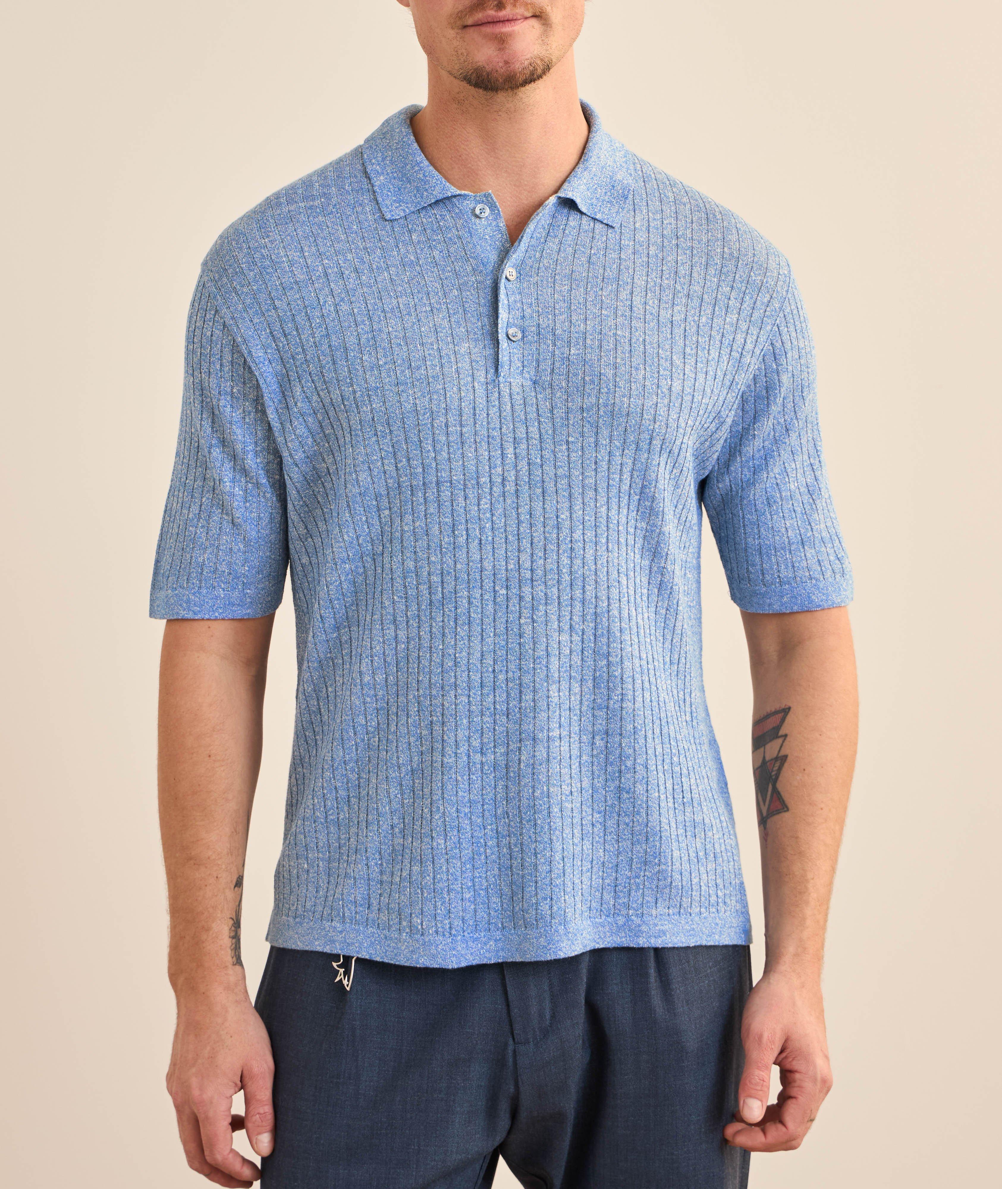 Ribbed Linen-Cotton Polo  image 1