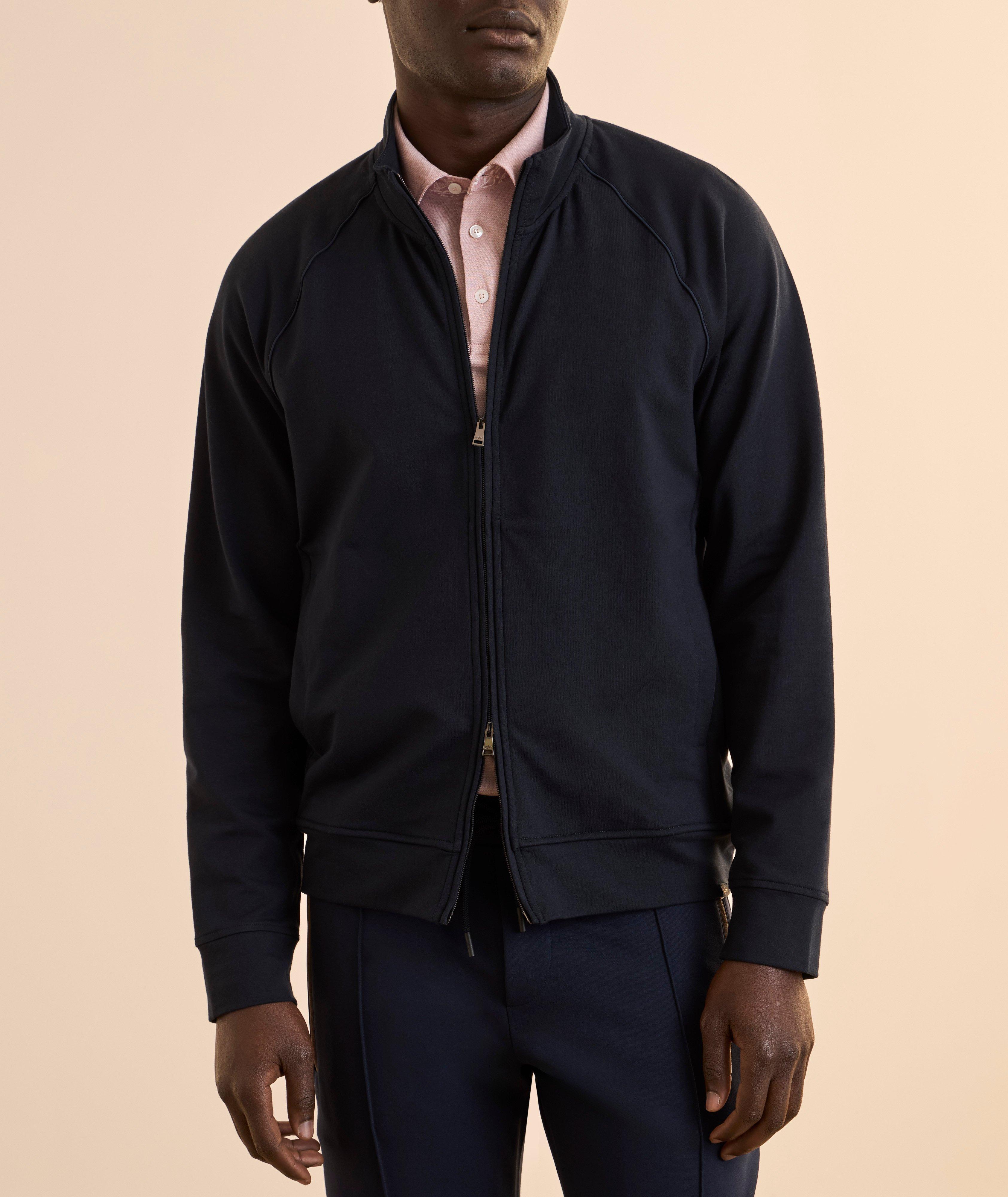 Veste de survêtement zippée coton mélangé image 1