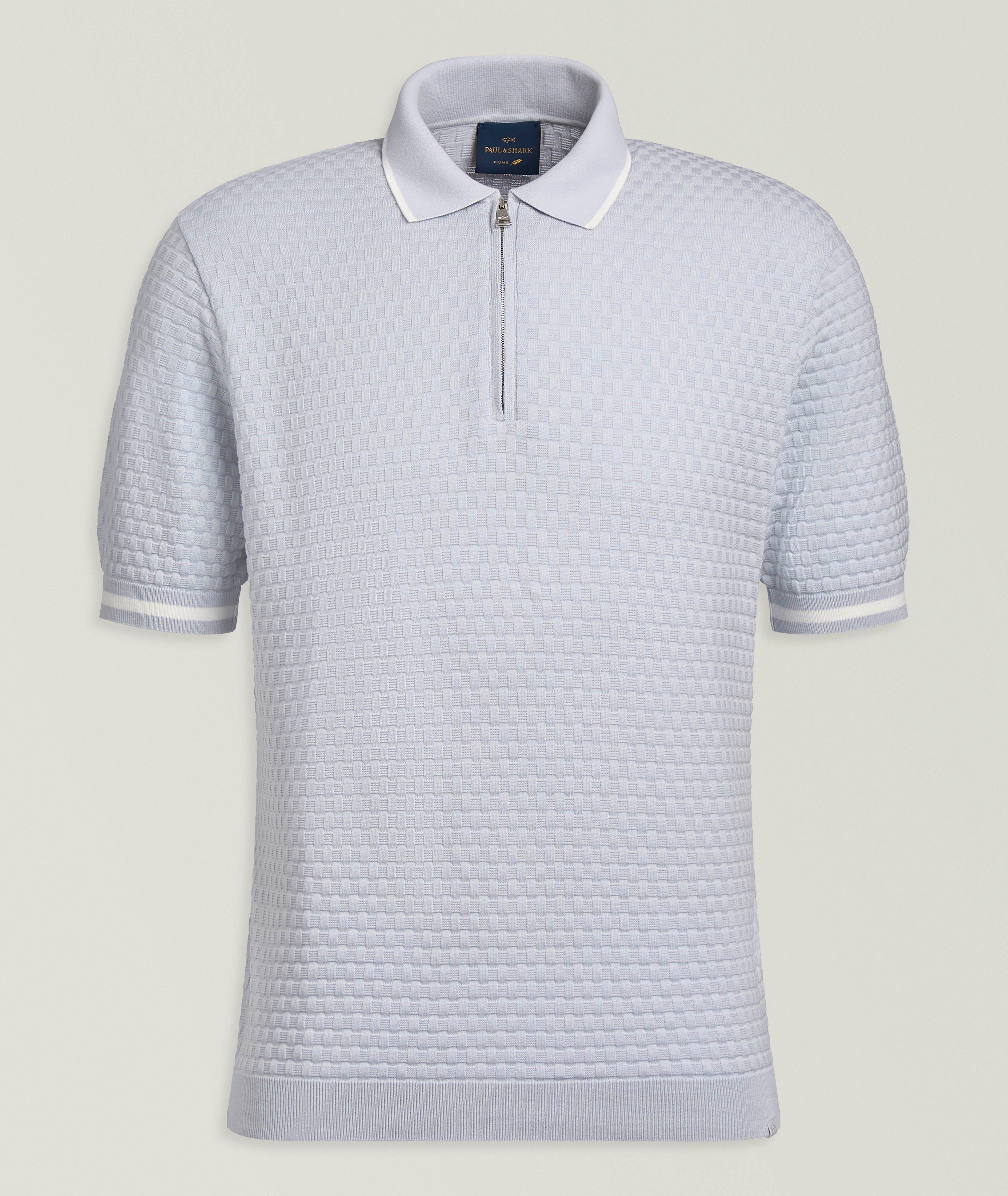 Paul & Shark Polo quart-zippé coton Piuma natté