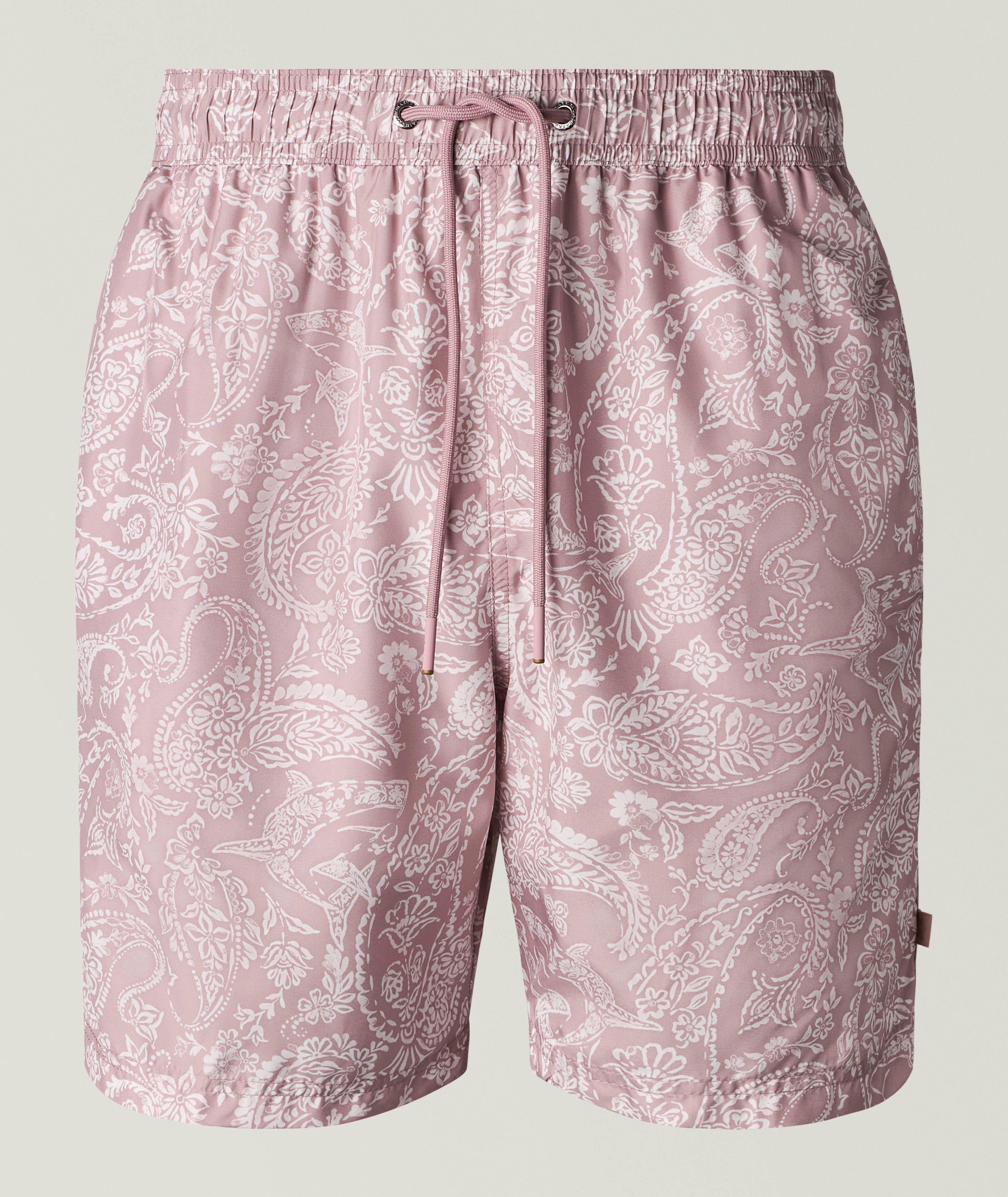 Paisley Swim Shorts & Zip Pouch Set image 0