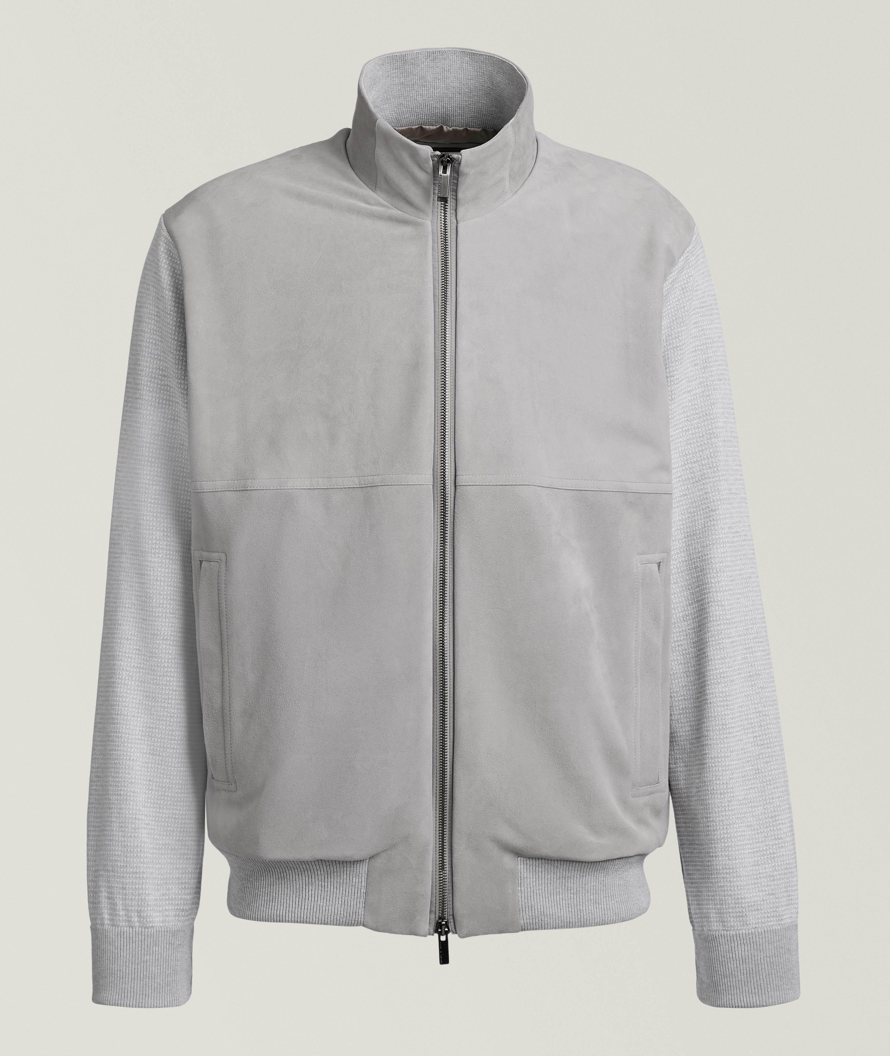 Paul & Shark Cardigan hybride devant-suède Aqualeather