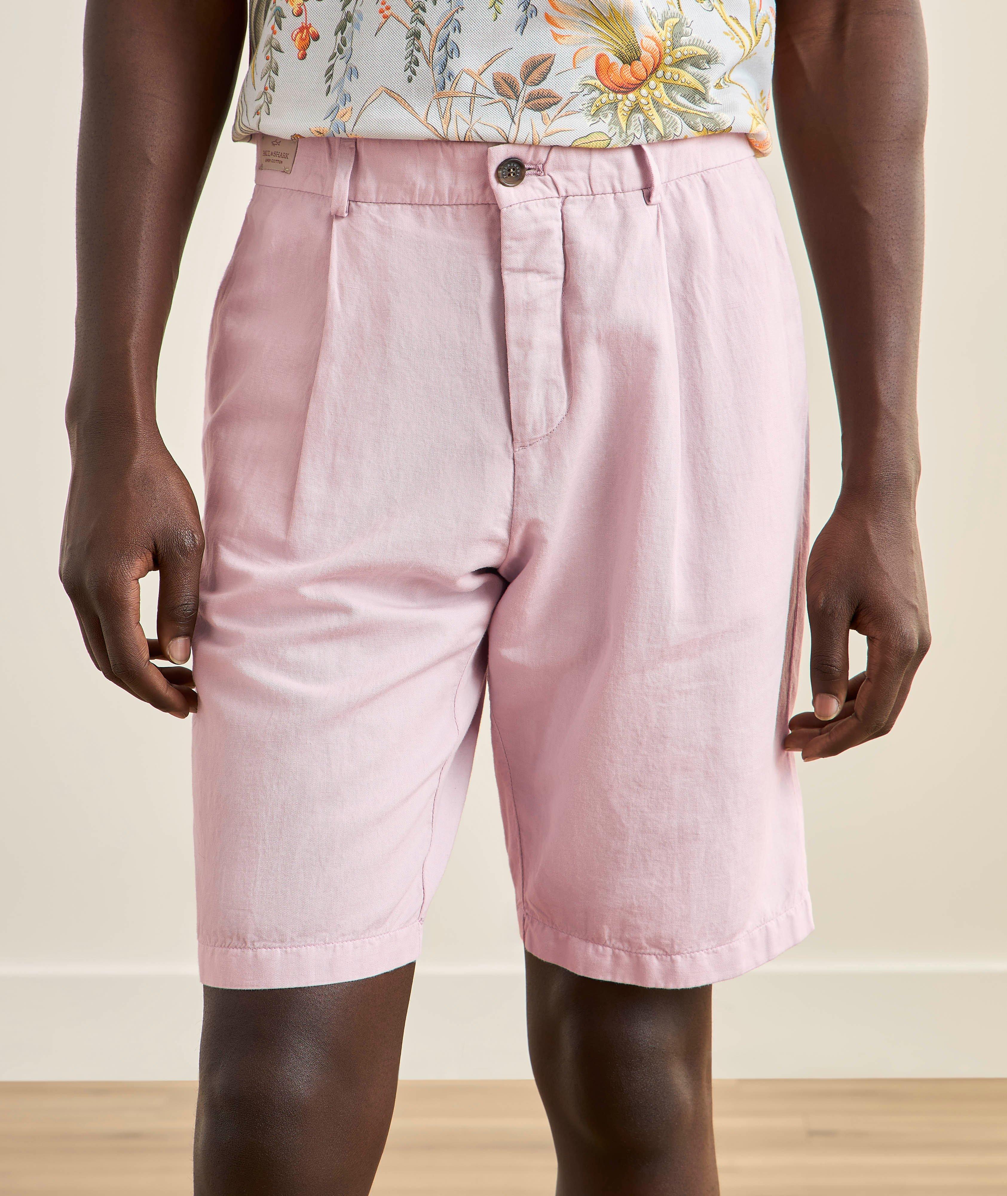 Short bermuda coton-lin plissé image 1