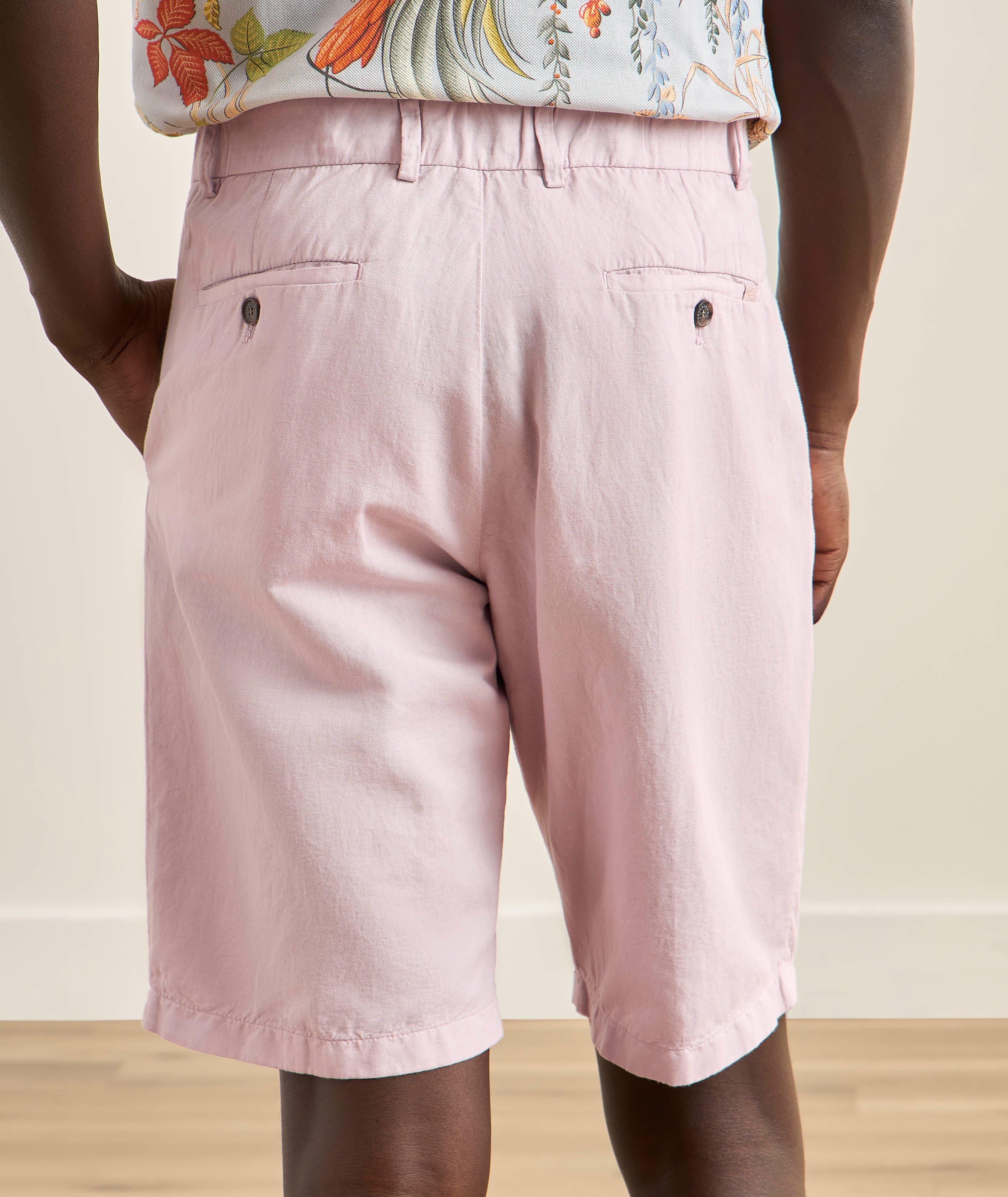 Short bermuda coton-lin plissé image 2
