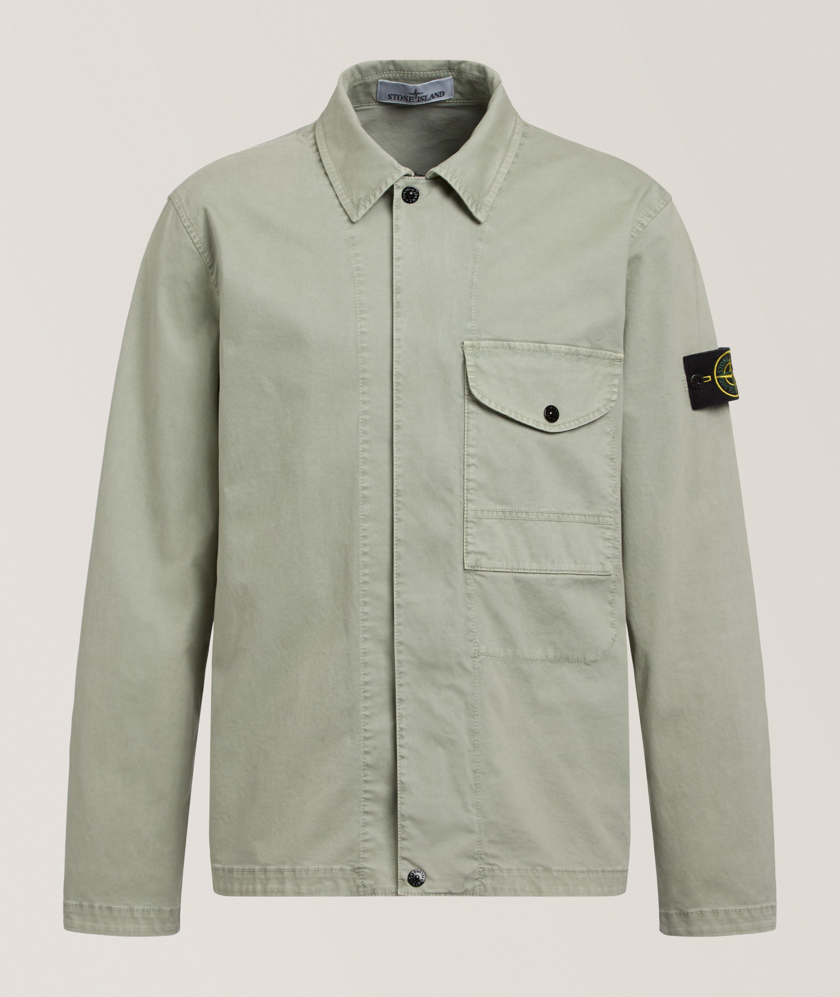 Stretch-Cotton Twill Overshirt image 0