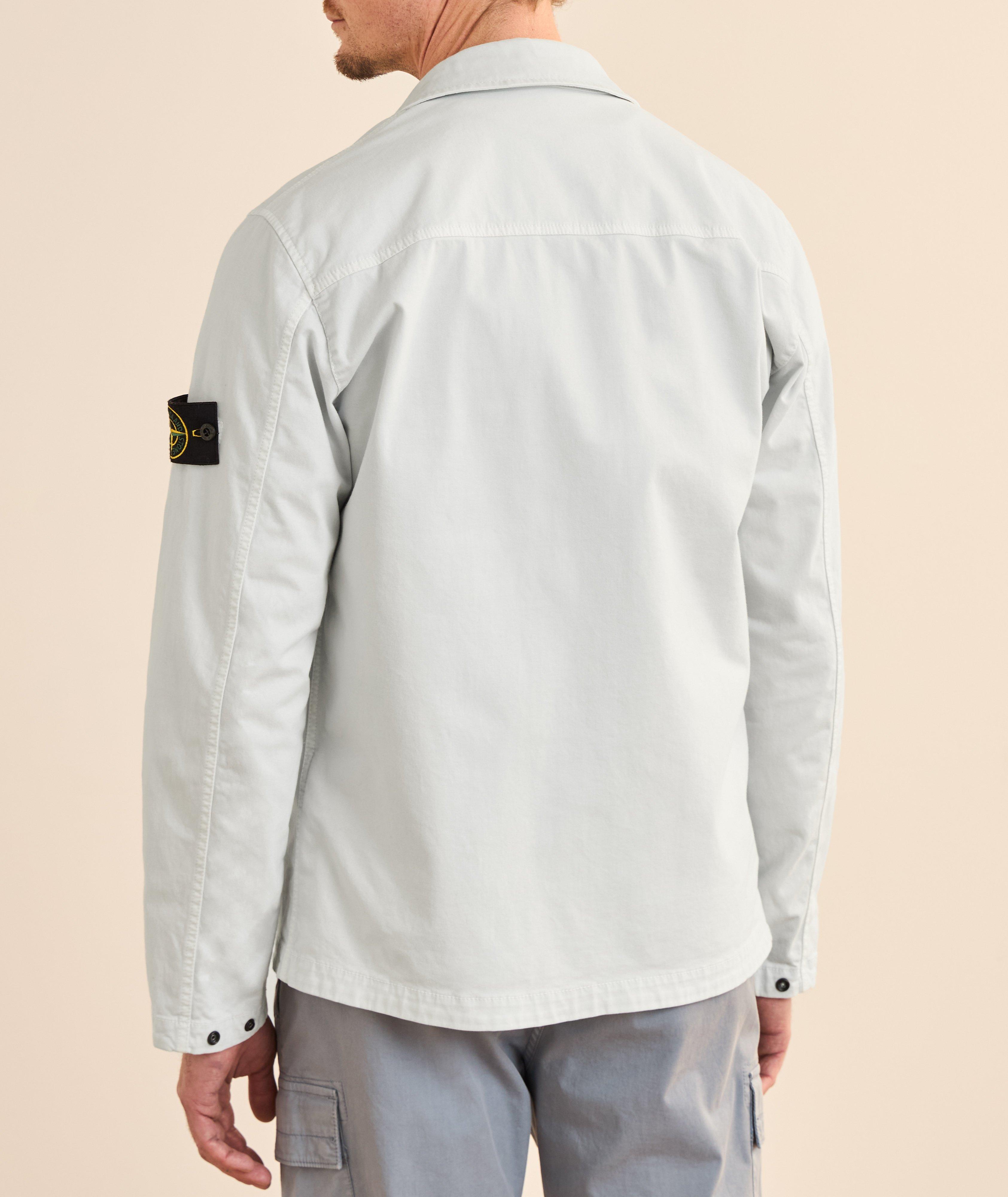 Stretch-Cotton Twill Overshirt image 1