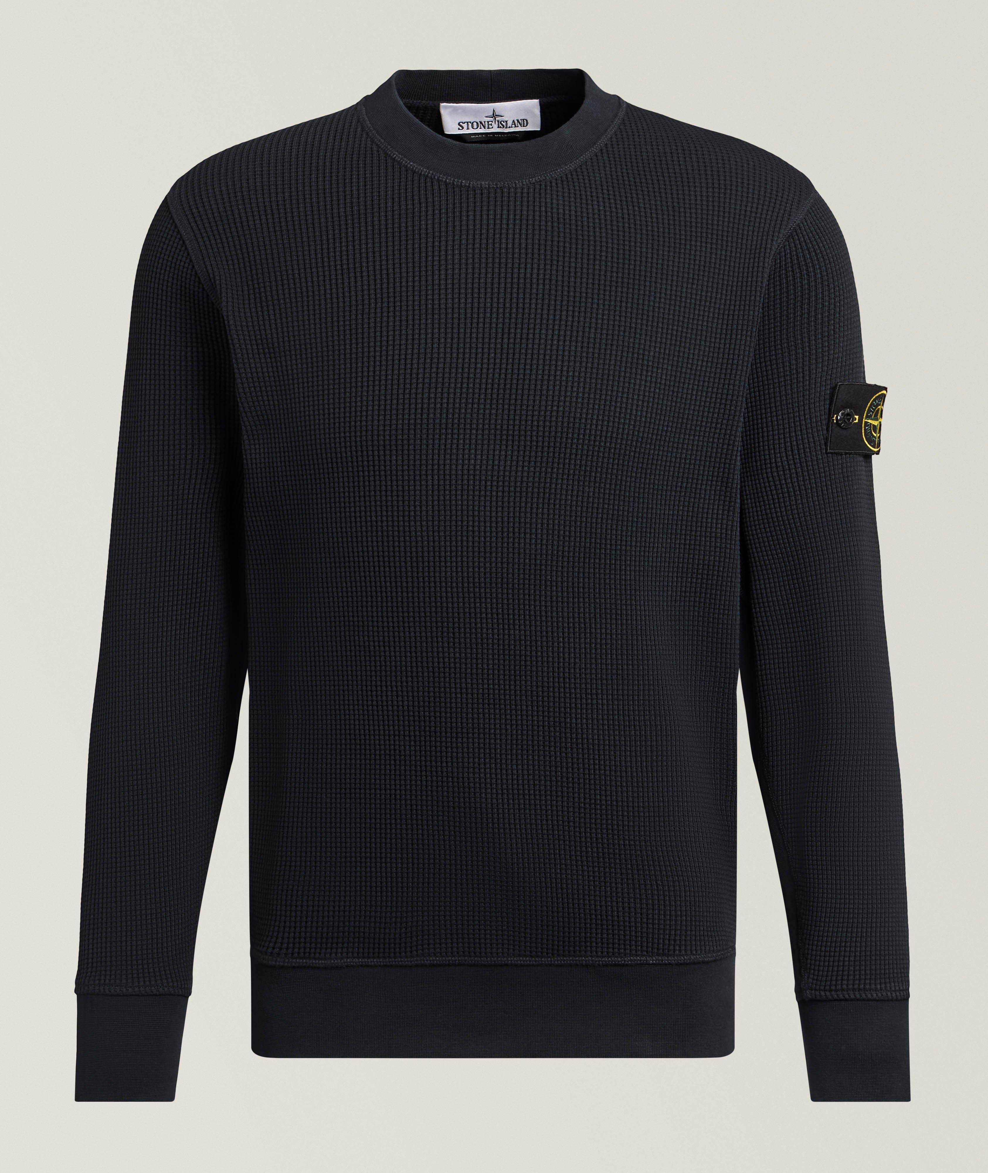 Stone Island Pull coton tricot gaufrées