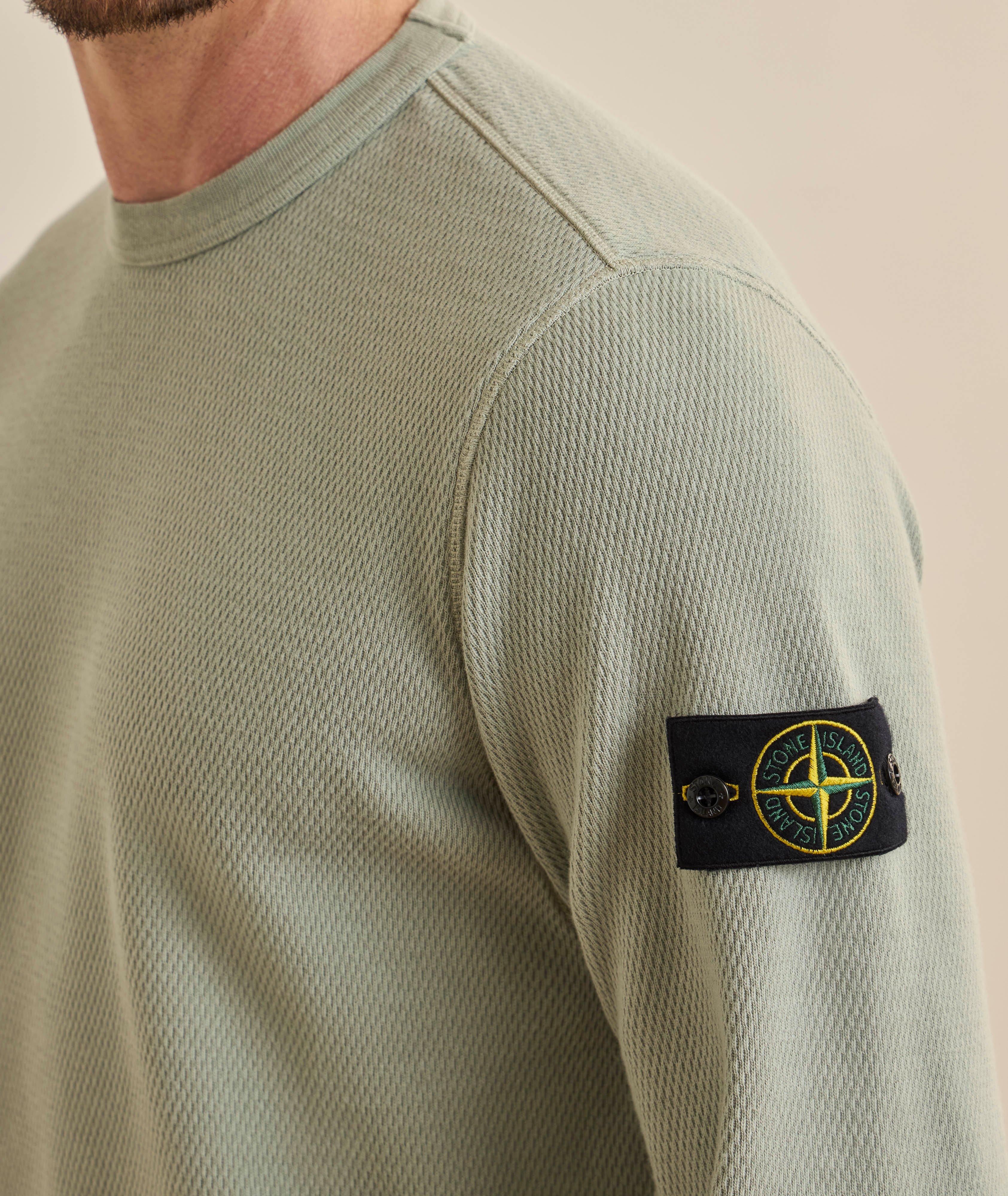 Mesh-Knit Cotton Sweater image 3