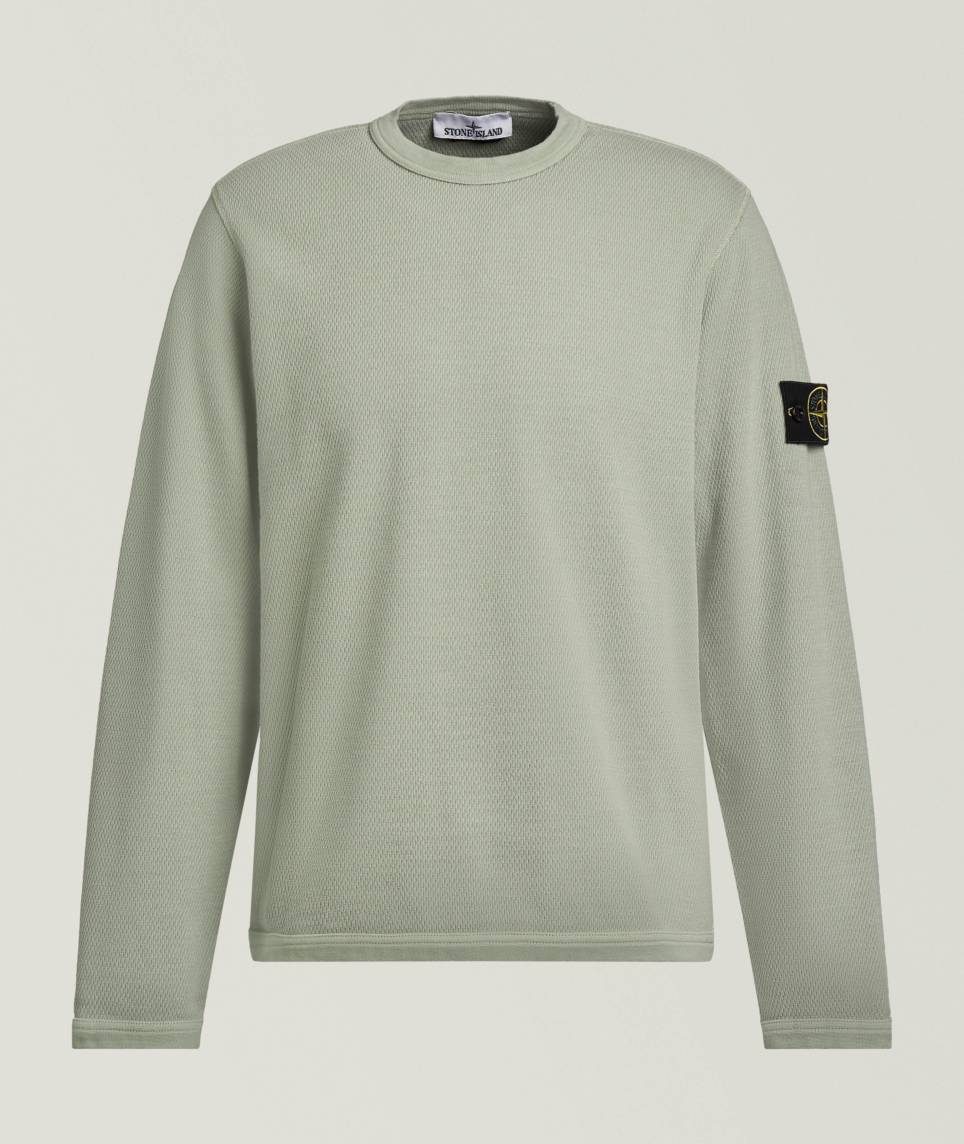 Mesh-Knit Cotton Sweater image 0