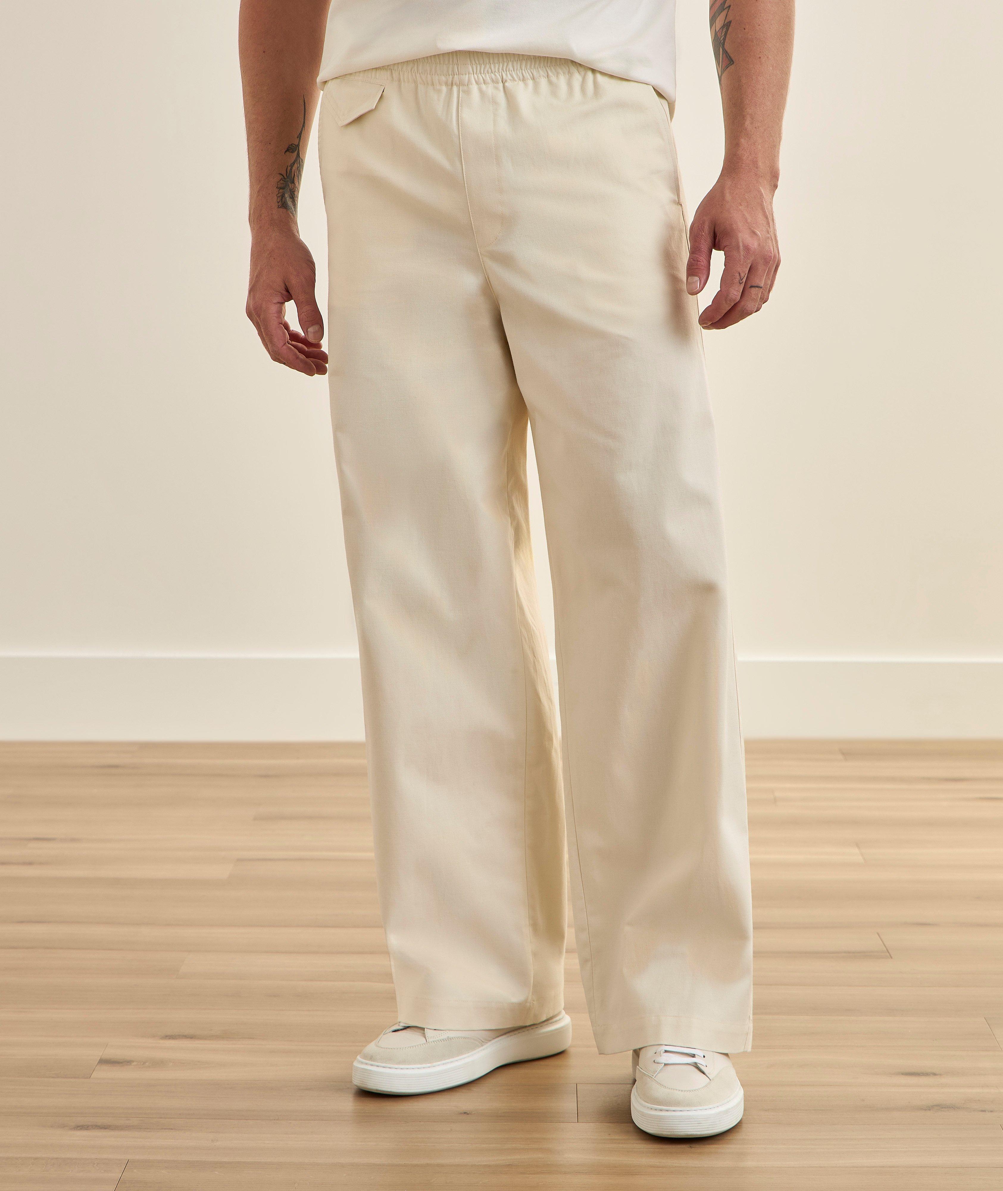 Pantalon jambes-larges taille-élastiquée image 1
