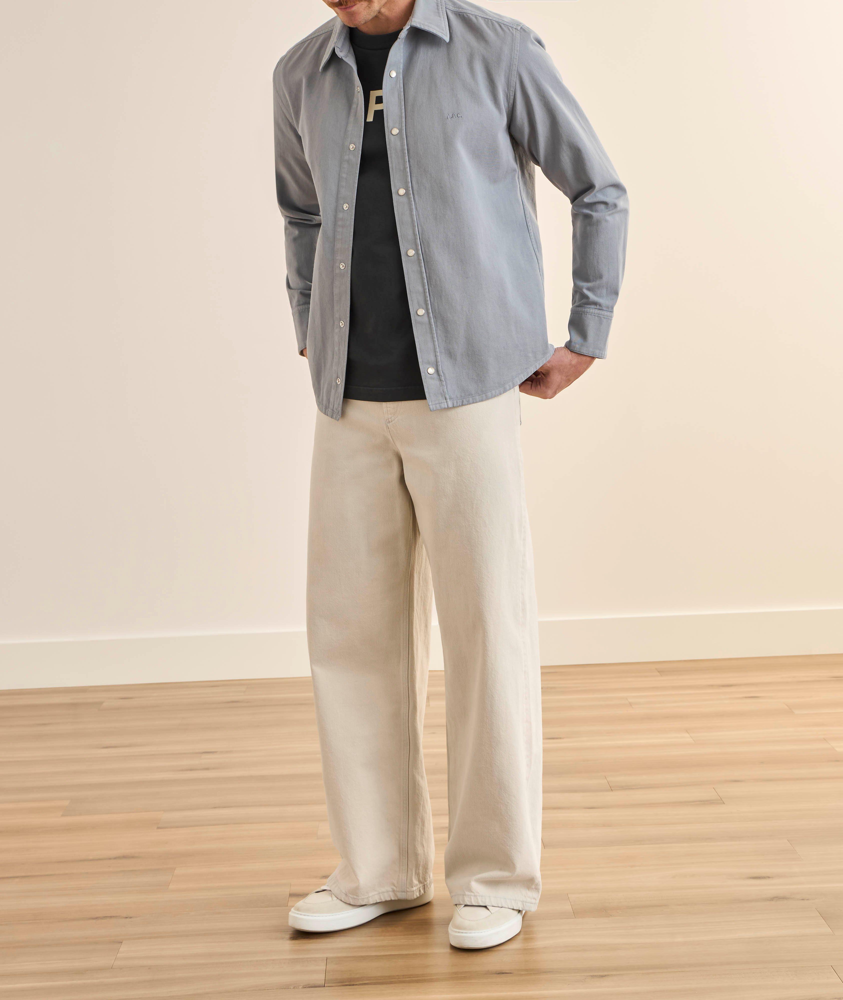 Clyde Wide-Leg Bleached Cotton Jeans image 4