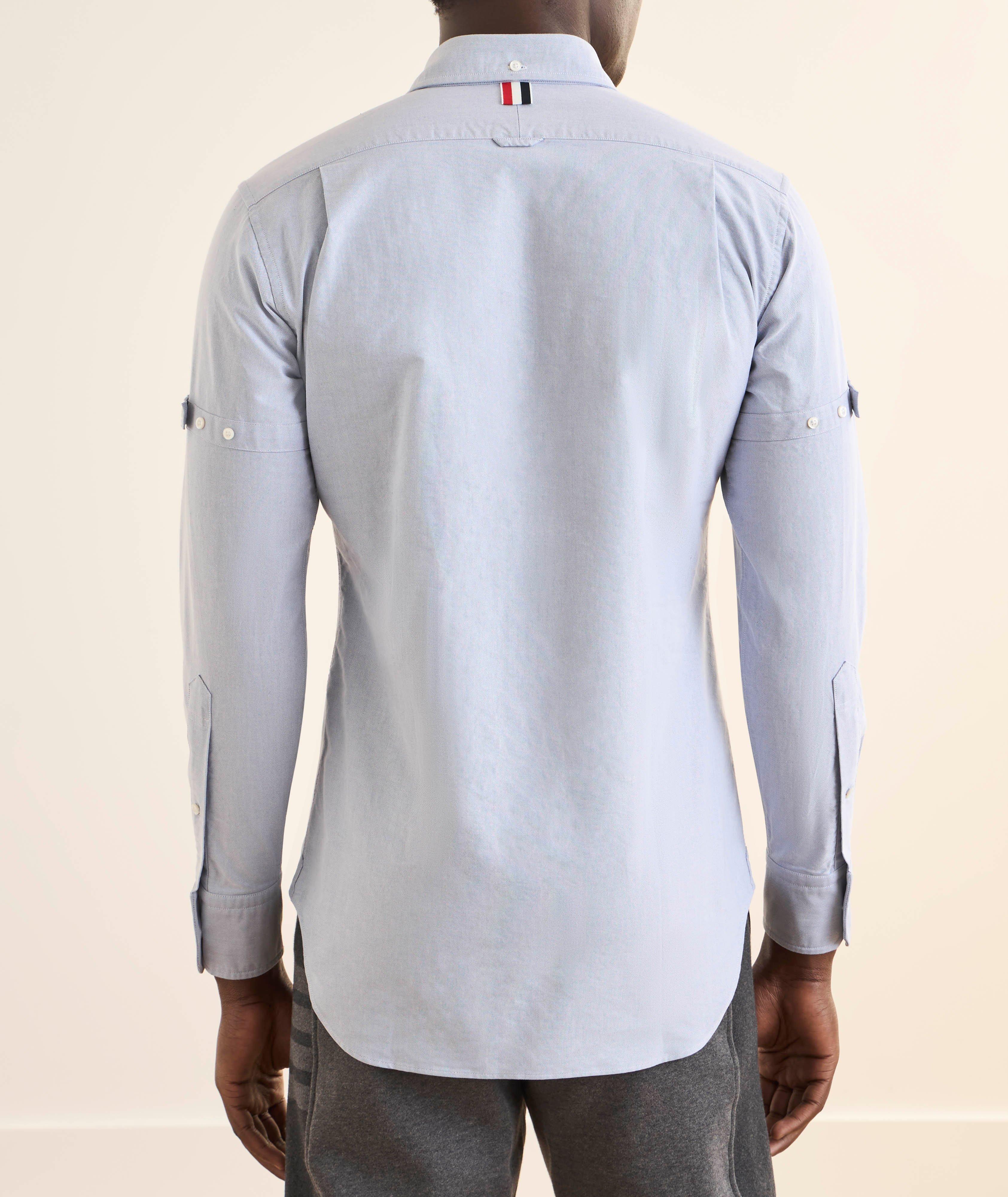 Chemise coton manches boutonnées Oxford image 2