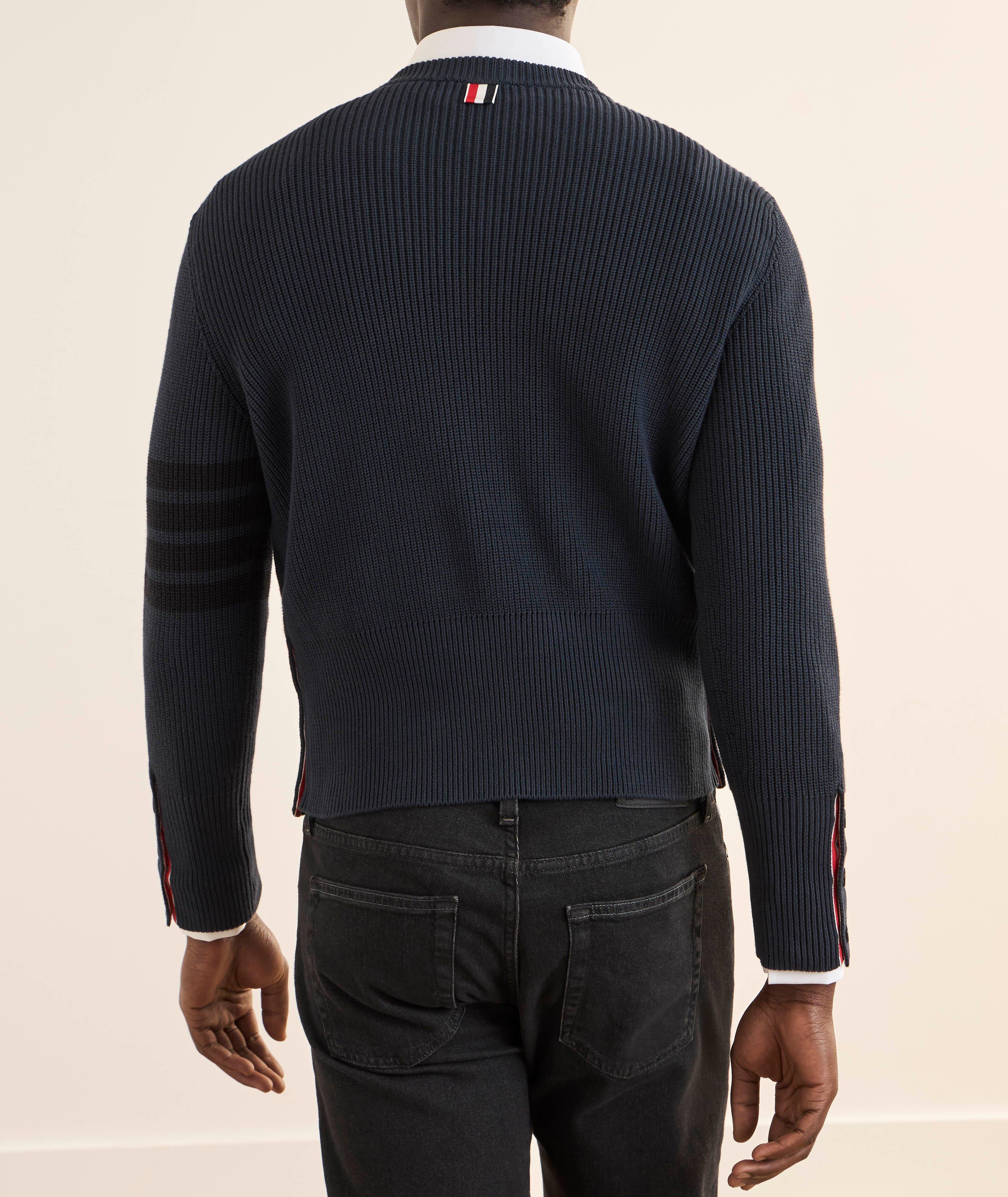 Pull côtelé à rayures 4-barres ton sur ton image 2
