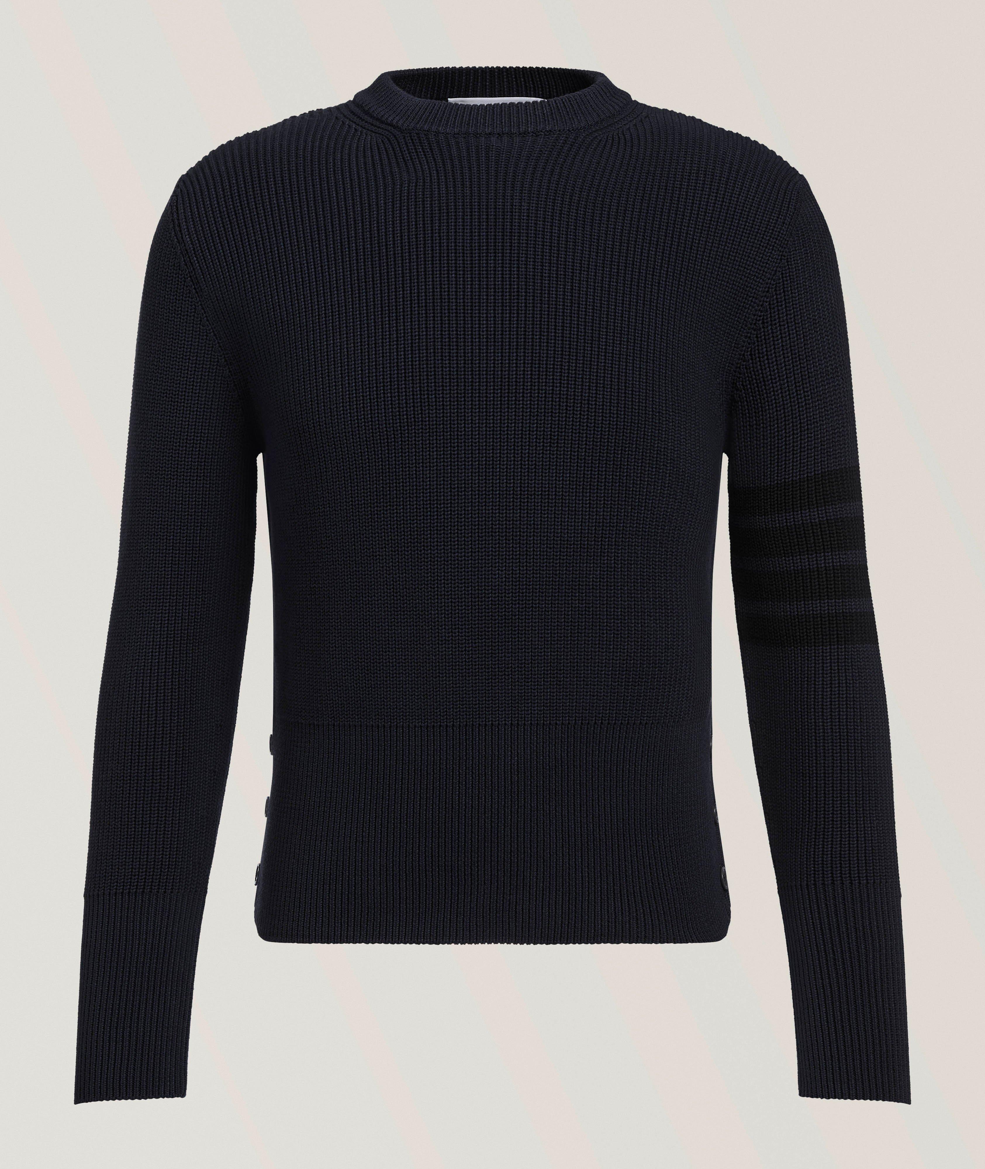 Ribbed Tonal 4-Bar Striped Sweater image 0