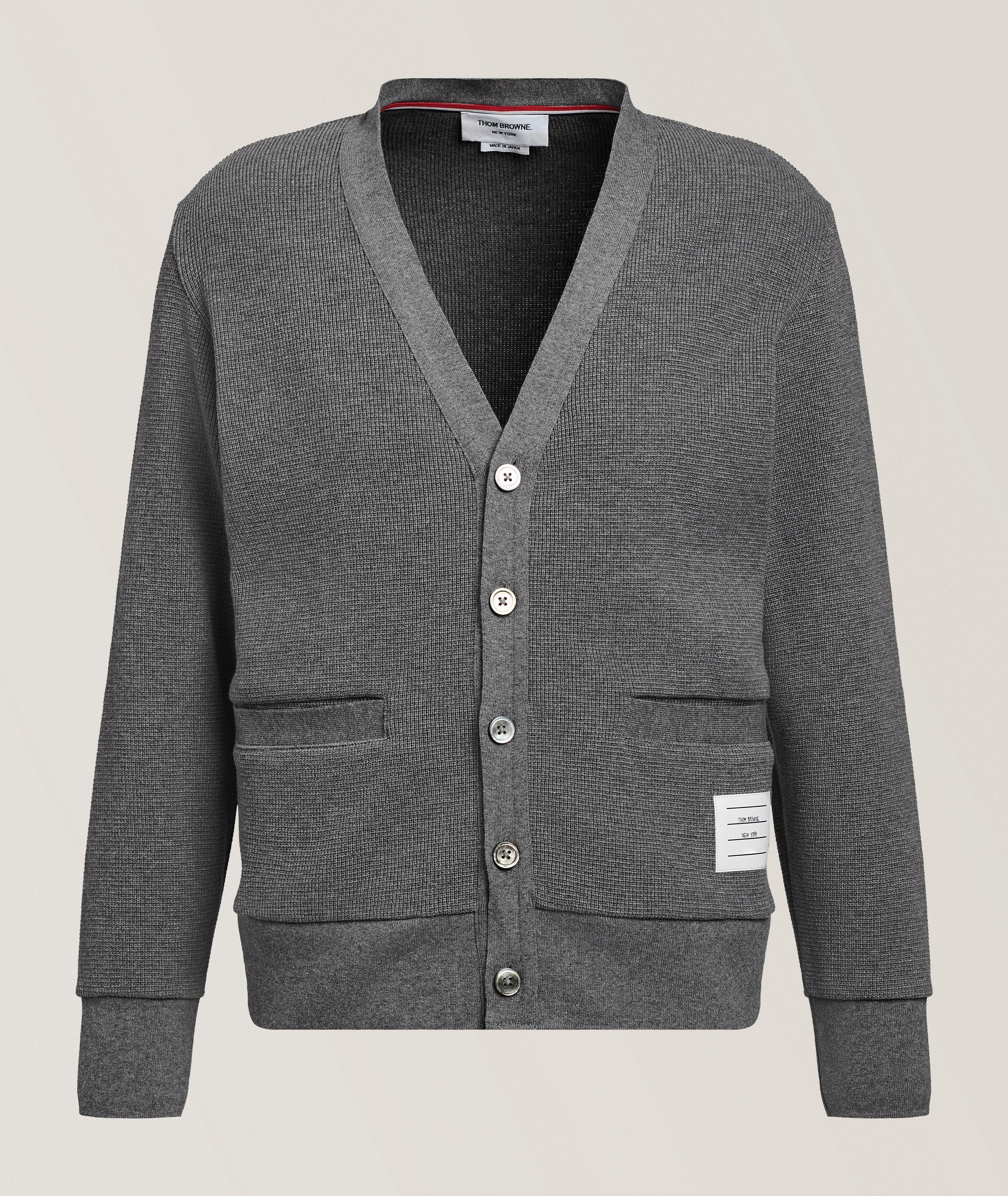 Textured Knit Cotton Cardigan  image 0