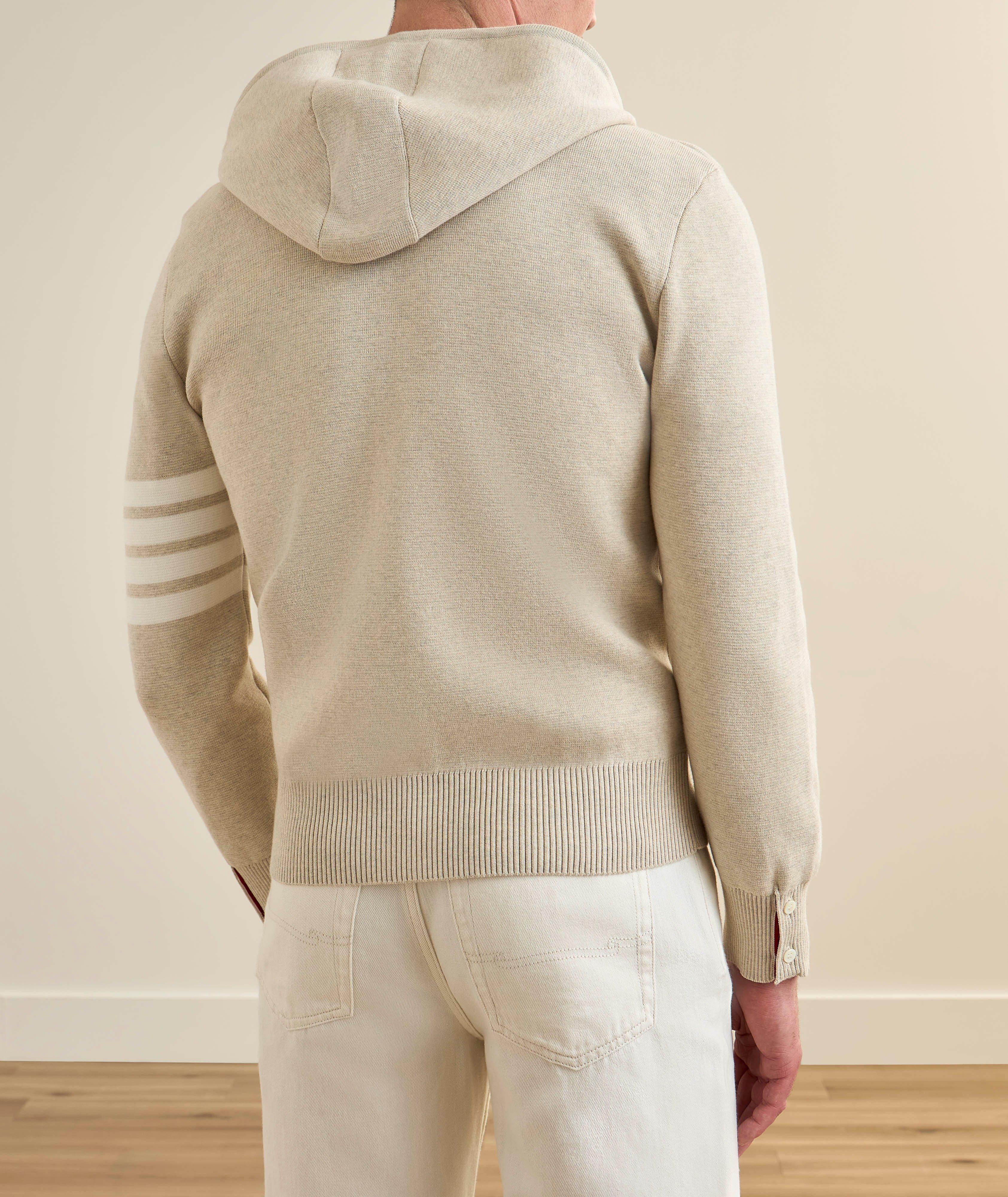 Sweat à capuche zippé 4-barres point Milano image 1