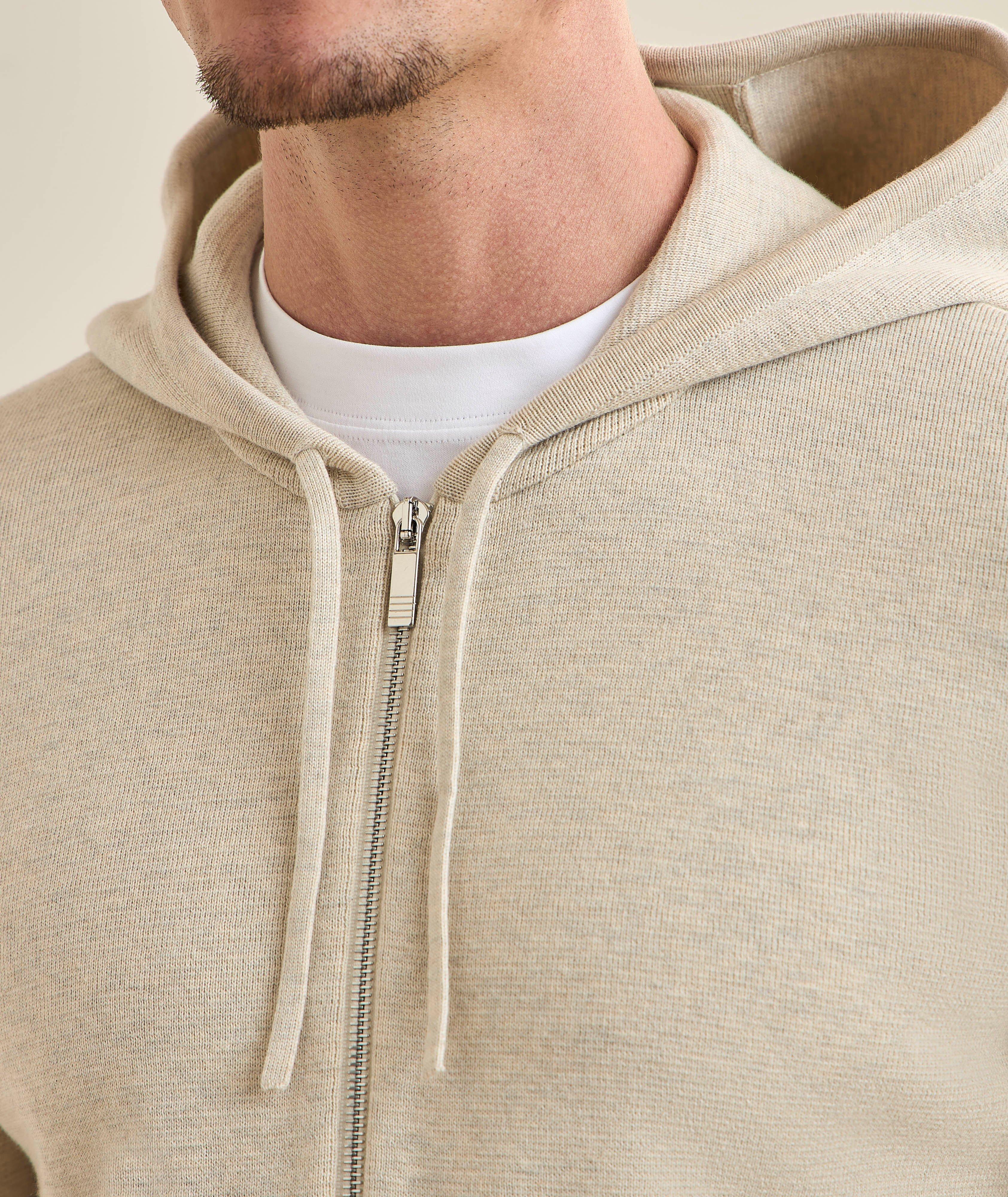 Sweat à capuche zippé 4-barres point Milano image 2