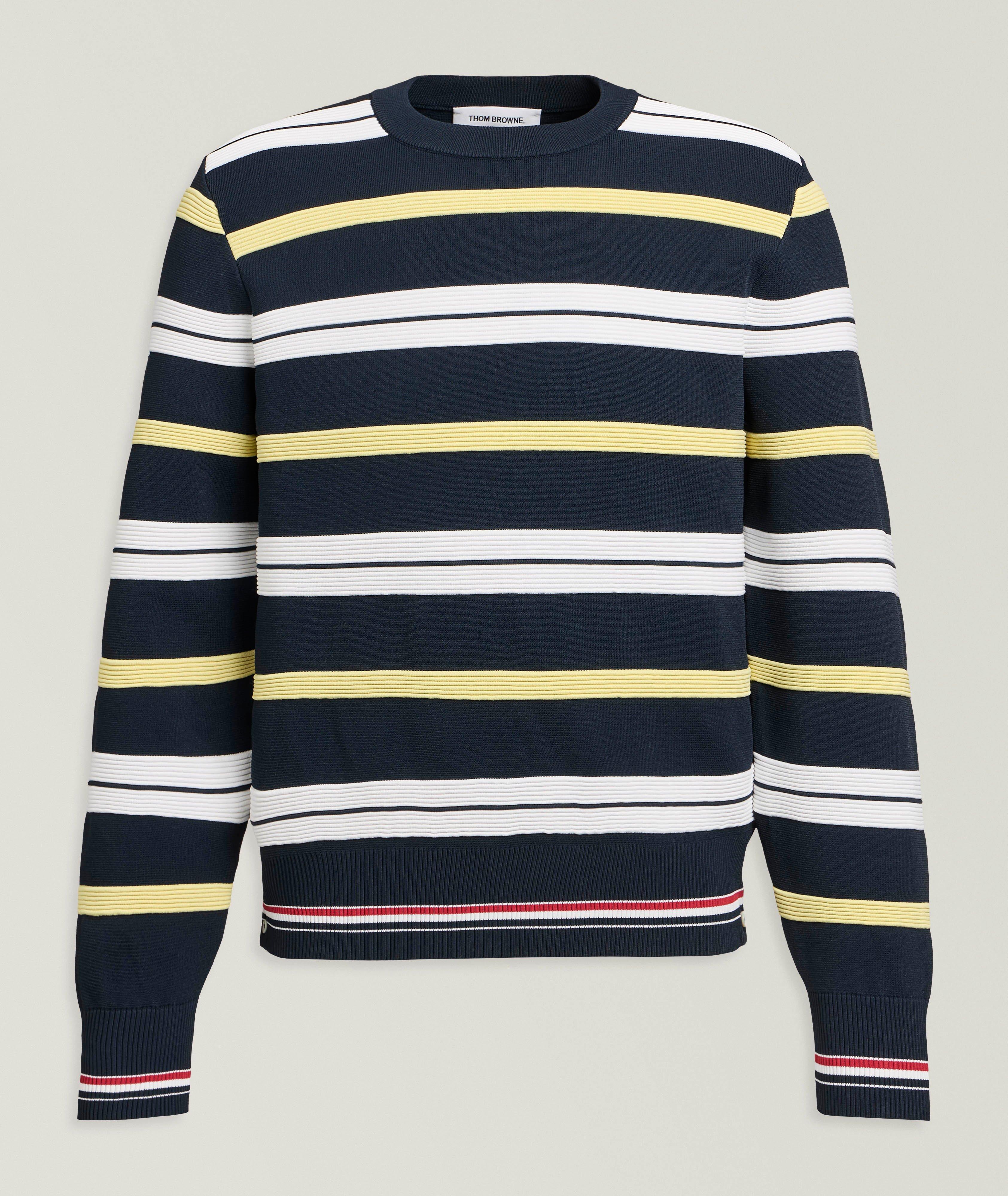 Thom Browne Striped Ottoman Stitched Sweater 
