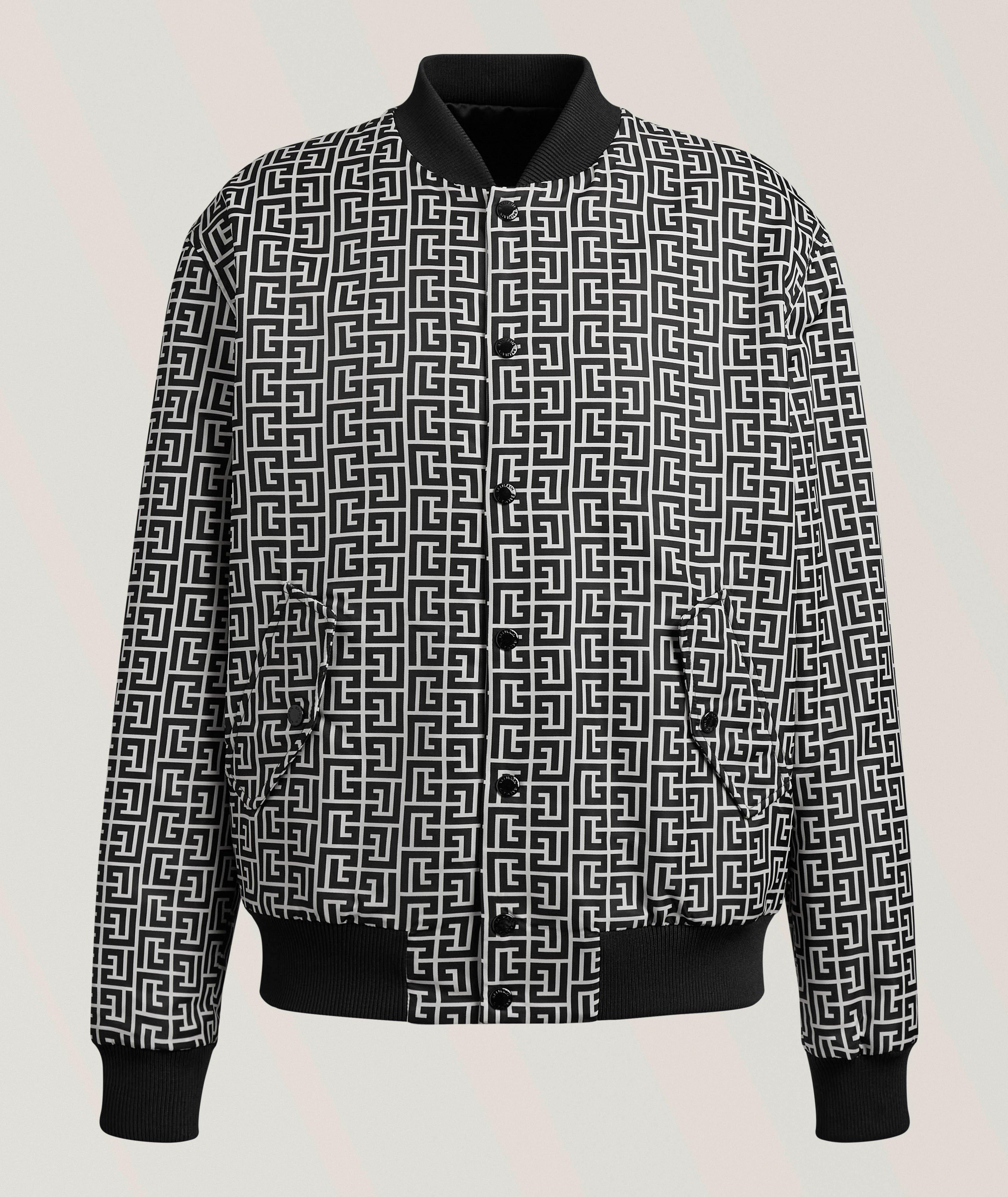 Balmain Bomber satin monogramme réversible