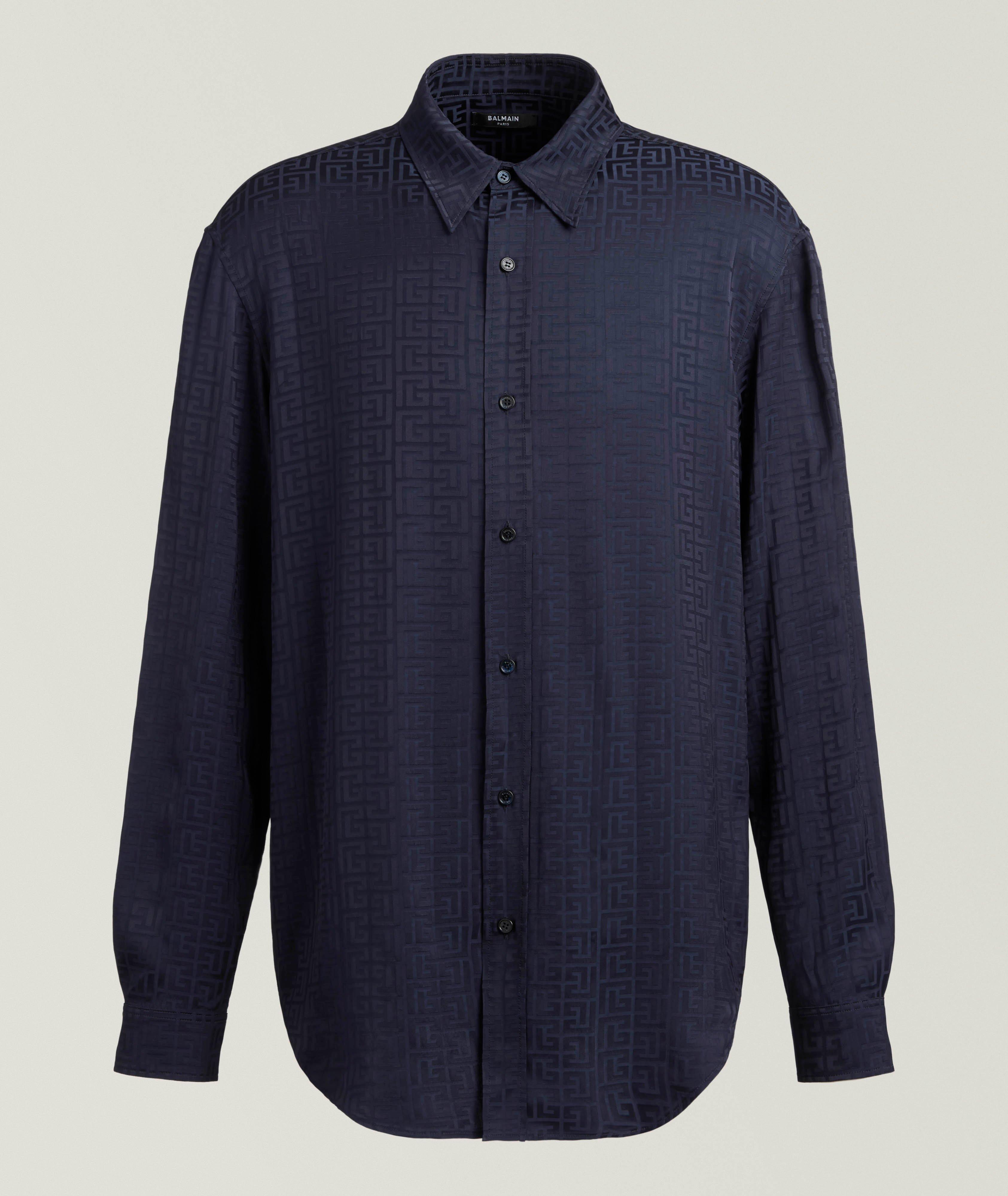 Balmain Chemise monogramme ton sur ton