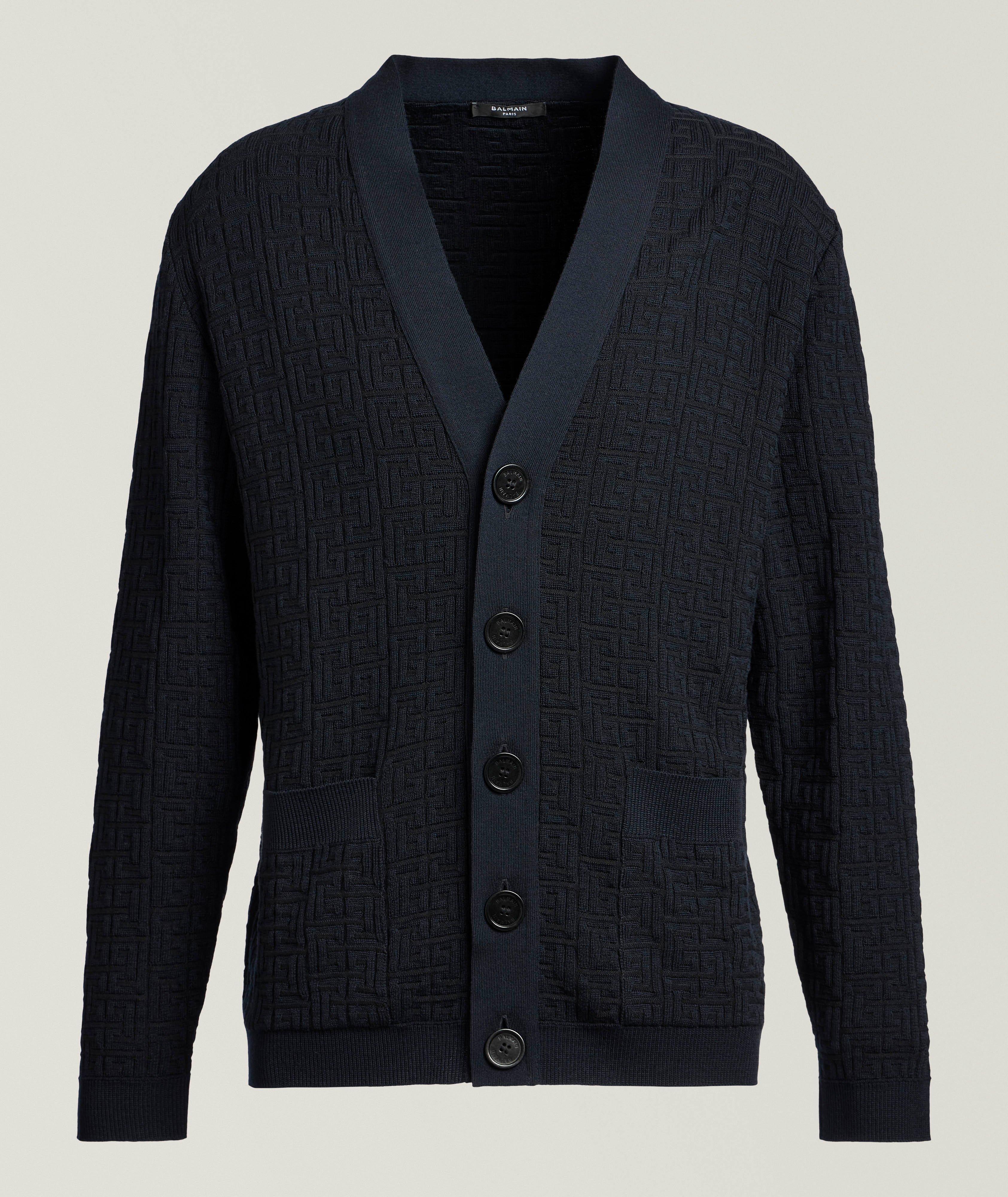 Monogram Wool-Linen Knit Cardigan  image 0