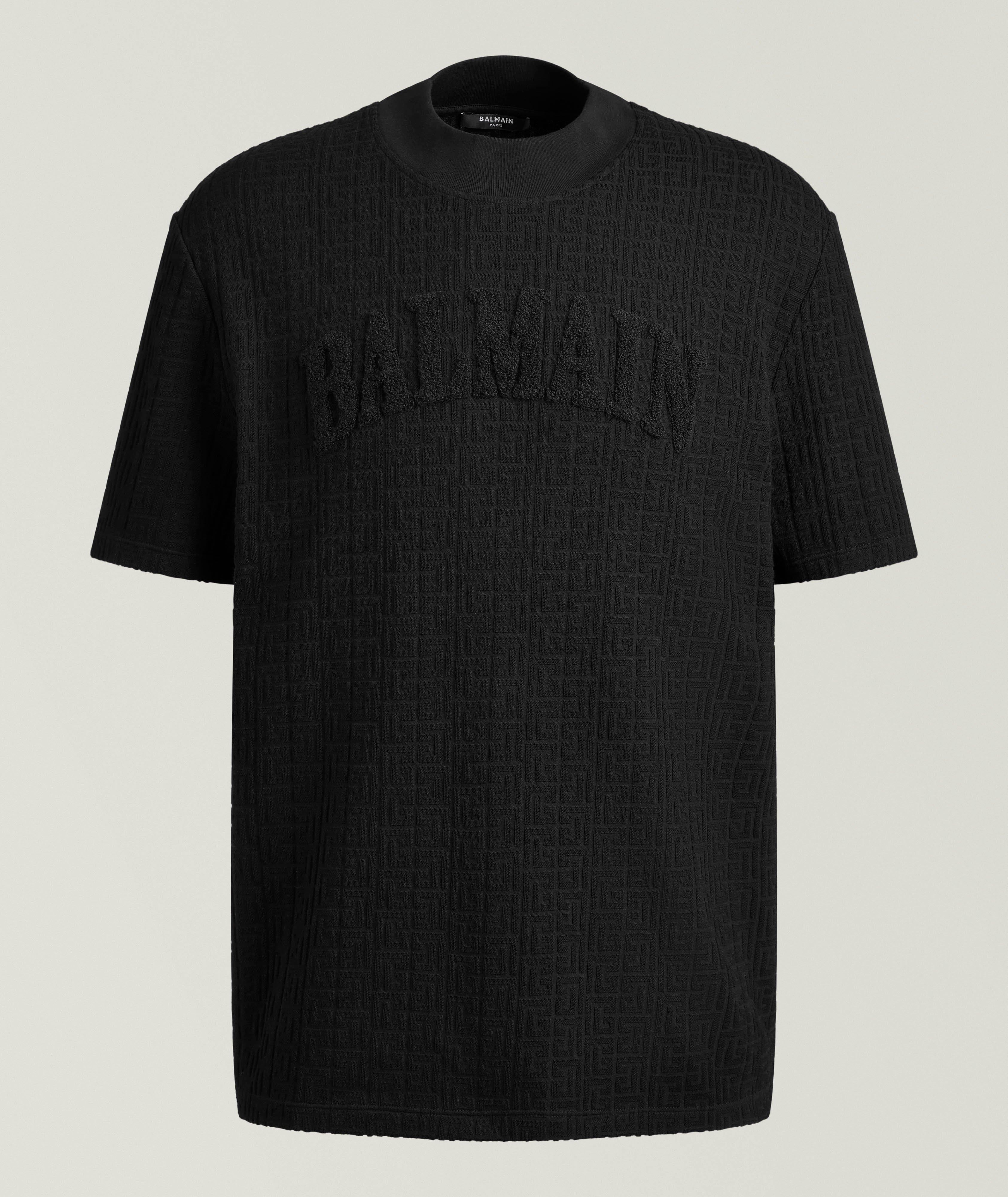 Balmain T-shirt coton-extensible écusson monogramme