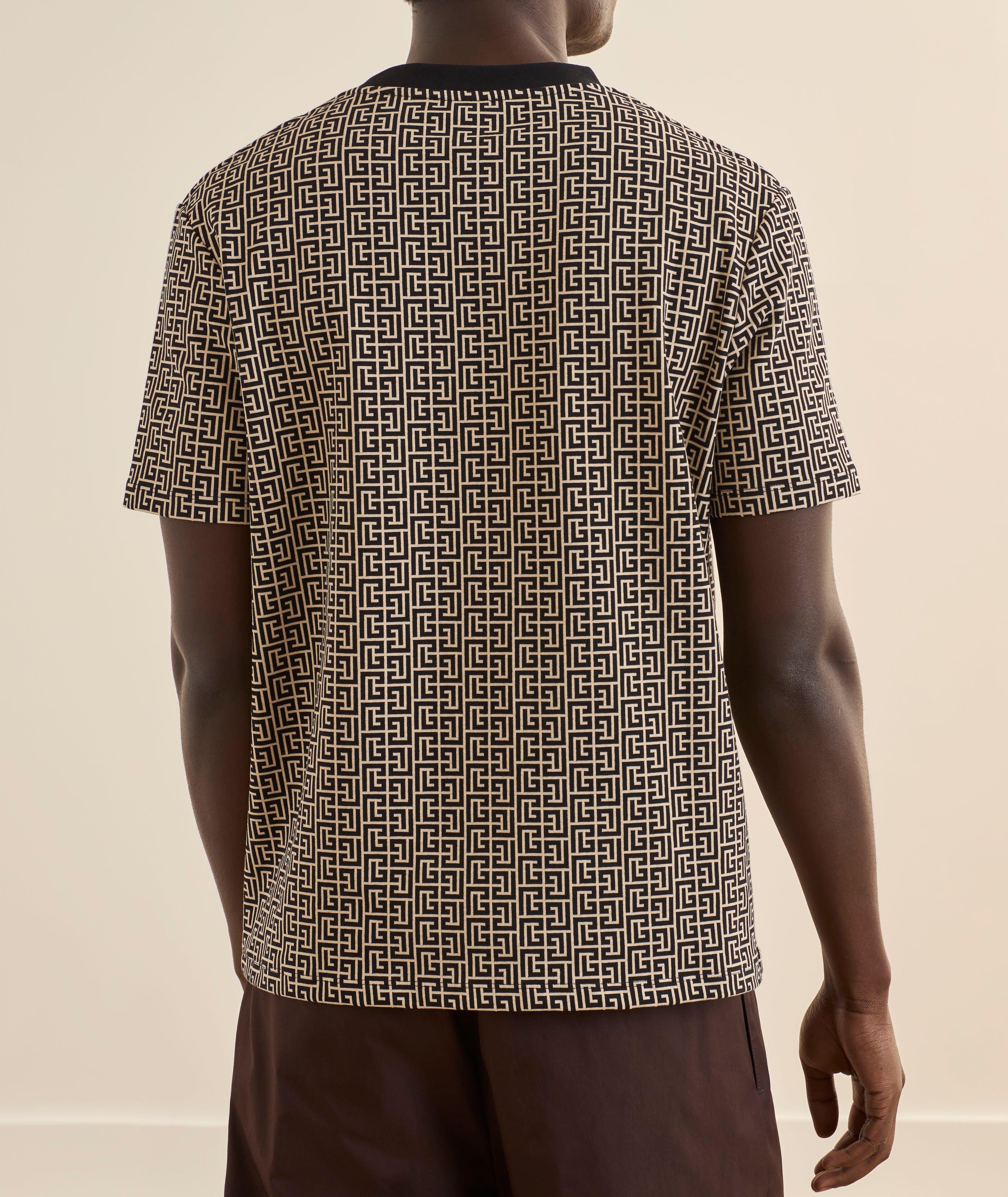 Monogram Stretch-Cotton Crewneck T-Shirt  image 2