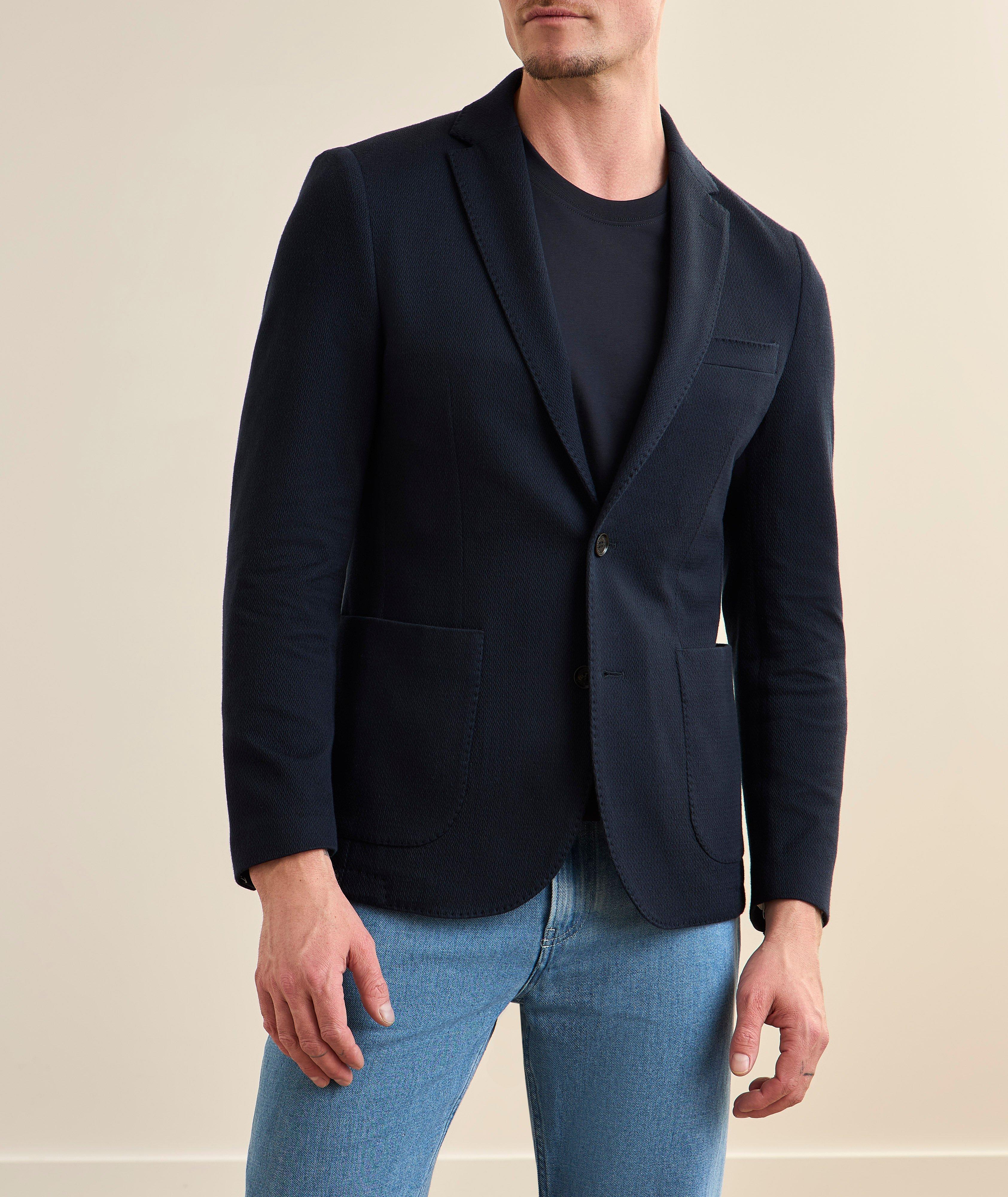 Herringbone Cotton-Cashmere Sport Jacket image 1
