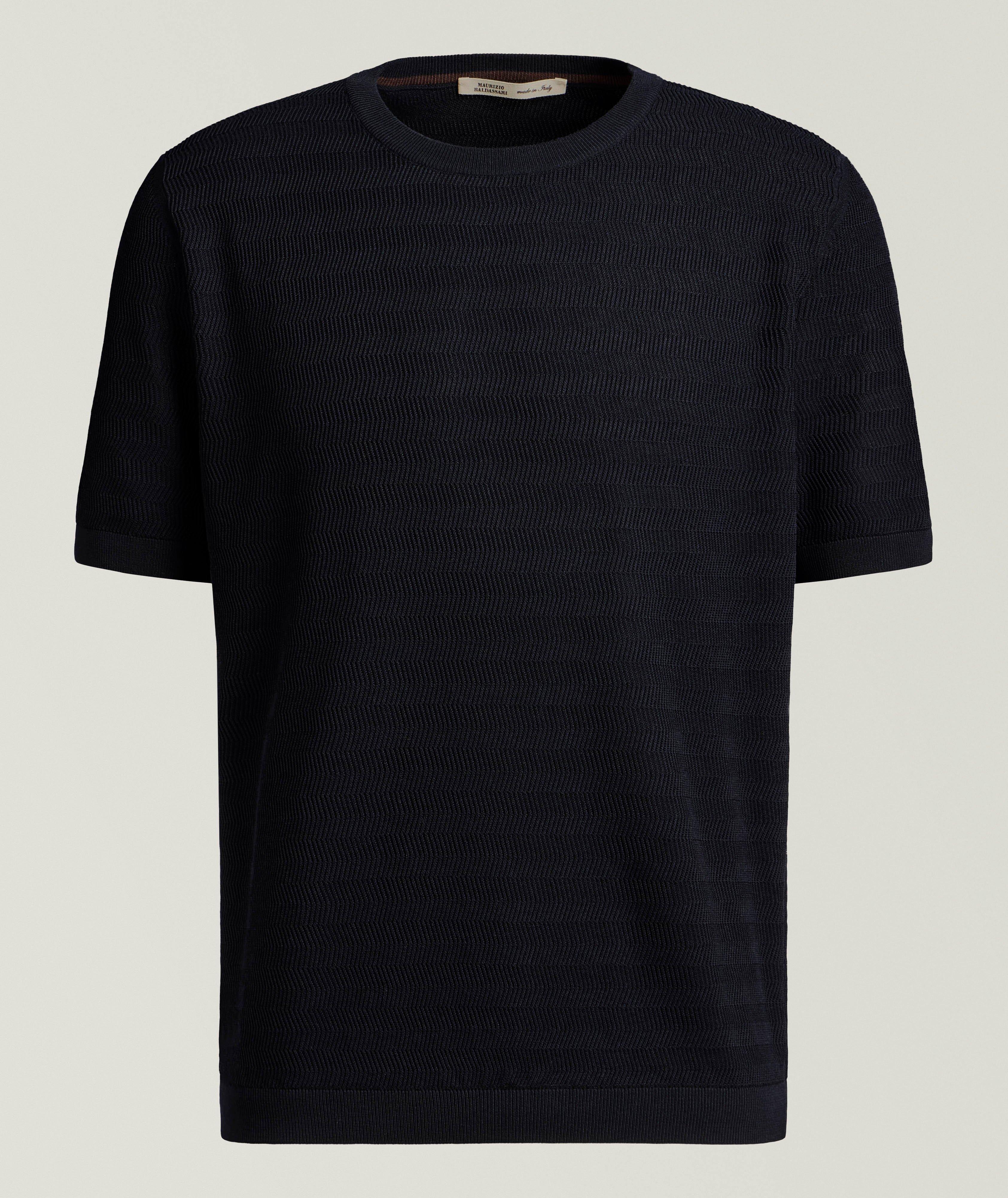 Maurizio Baldassari T-shirt tricot soie-coton texturé