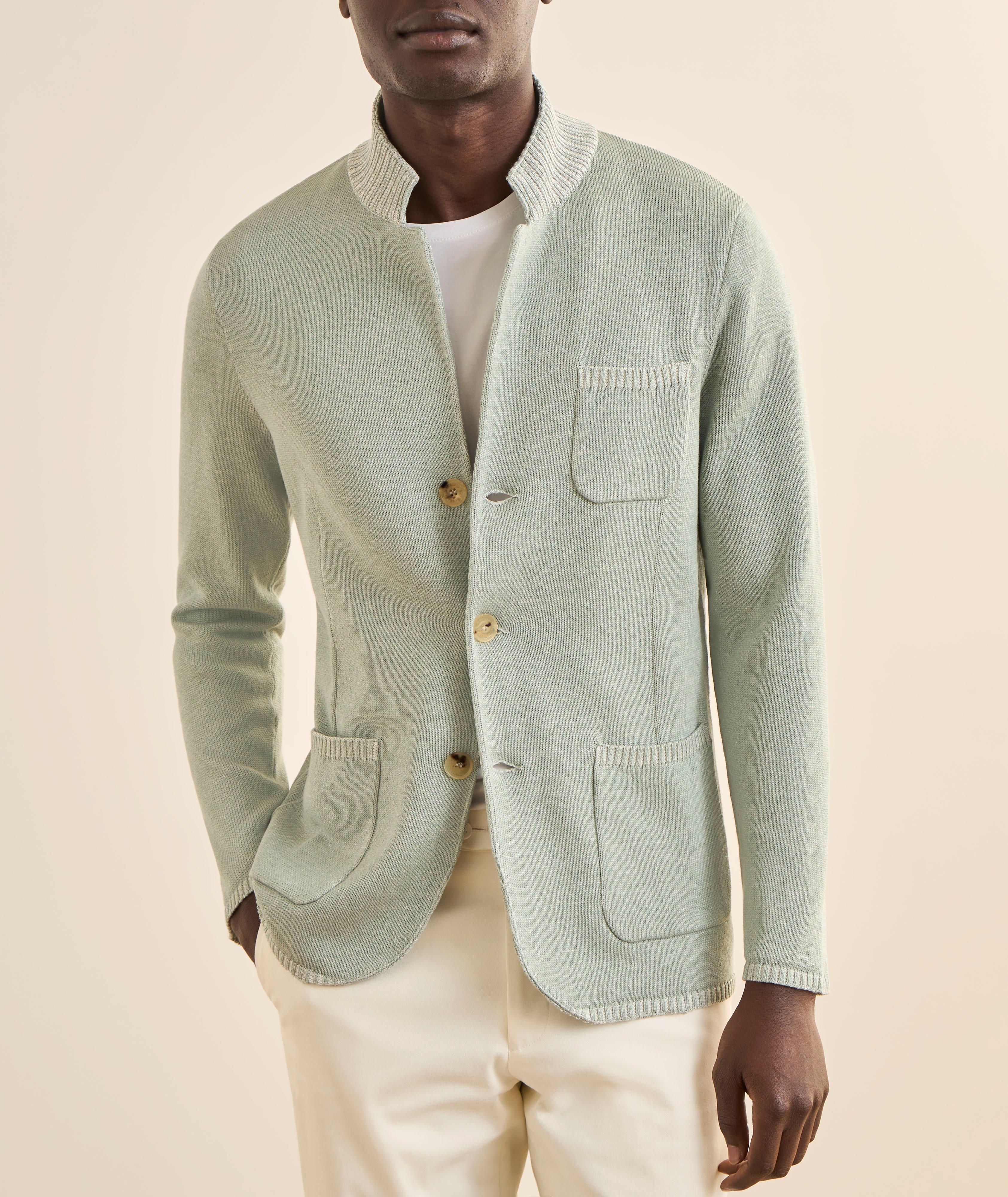 Mouliné Linen-Blend Cardigan image 1