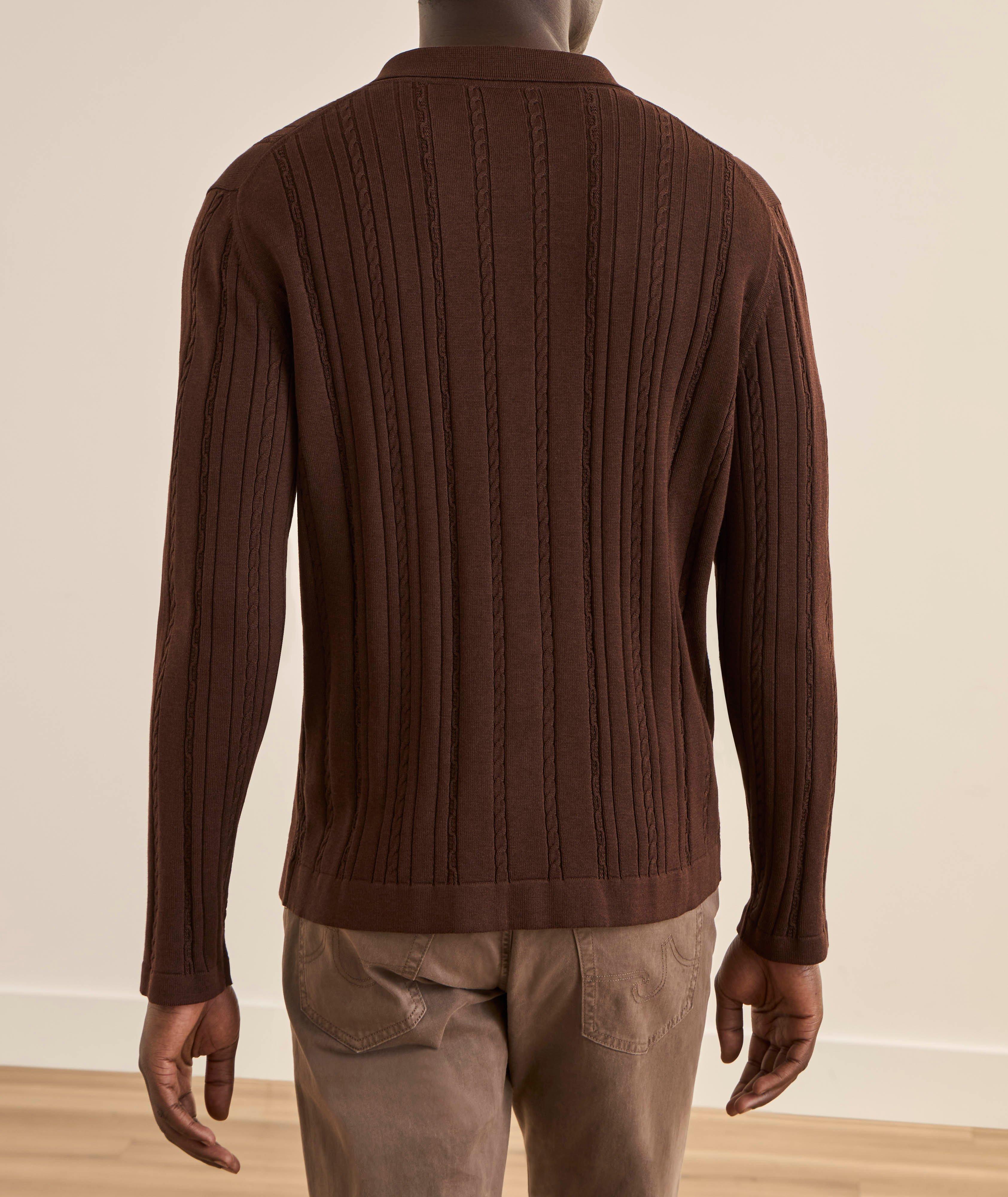 Silk-Cotton Ribbed Knit Shirt  image 2
